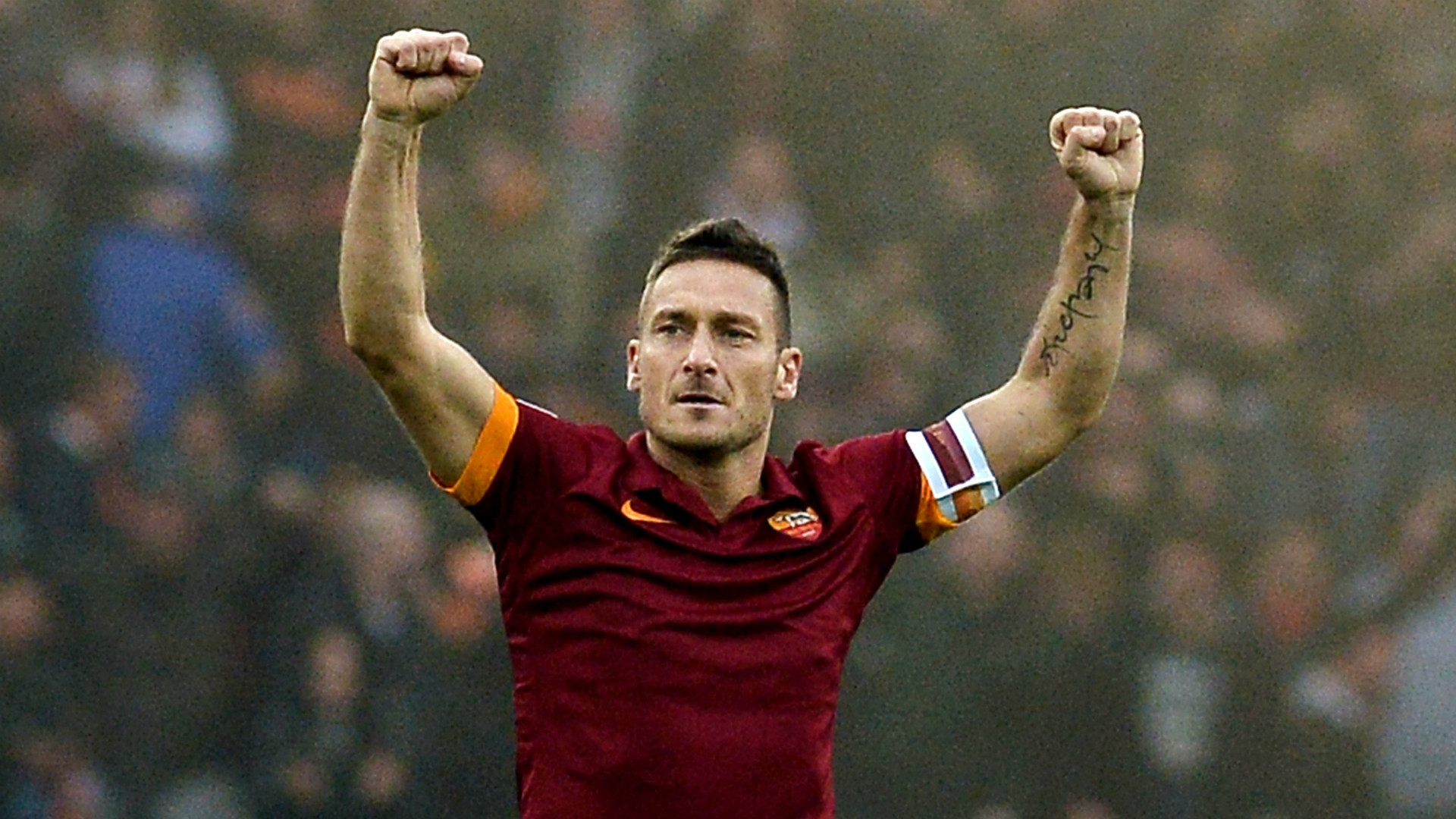 Francesco Totti, AS Roma, Esultanza, Capitano, Full HD, sfondo per PC e portatile