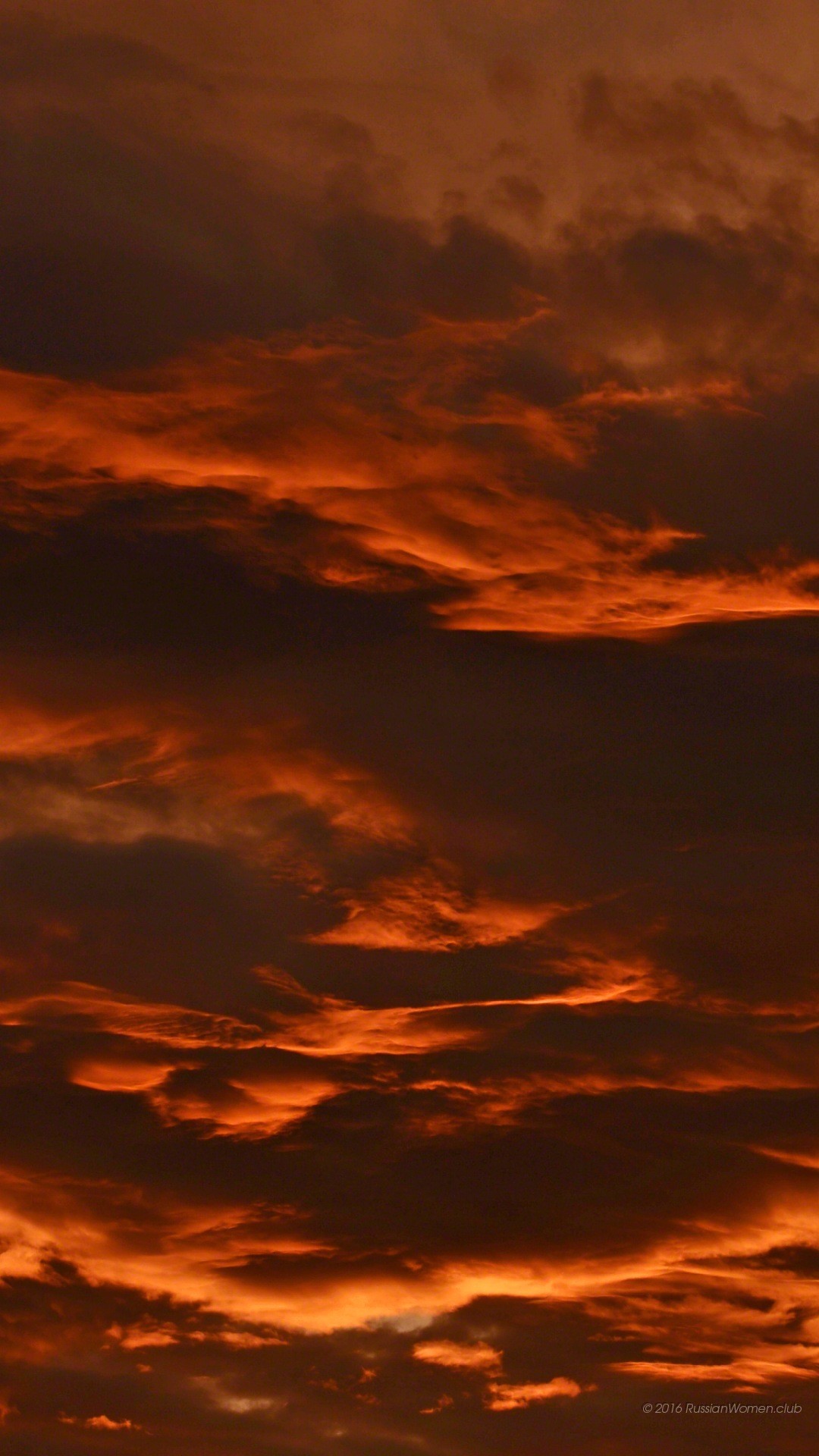 Nuvole, Tramonto, Cielo arancione, 1080x1920, schermata di blocco iPhone