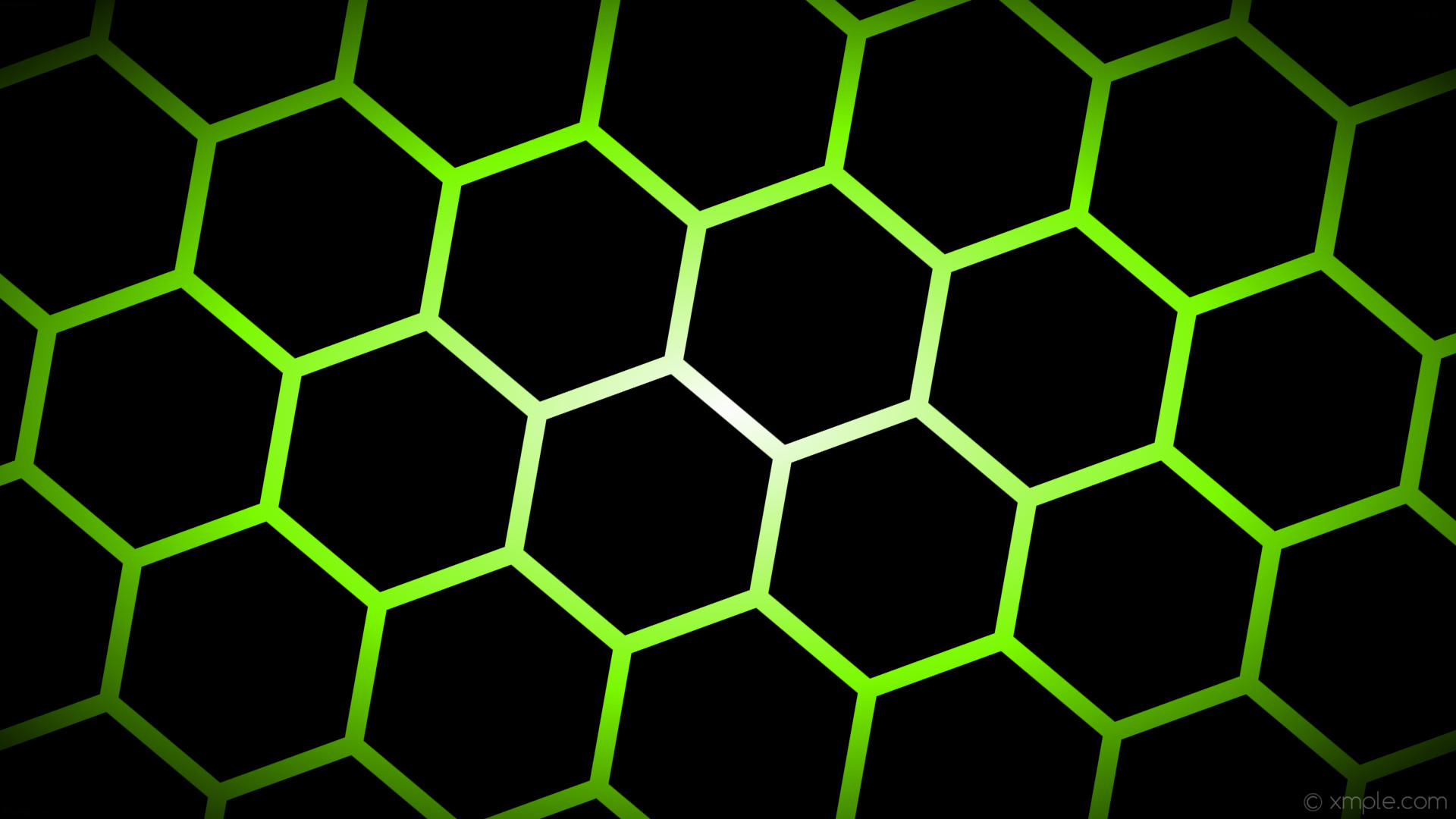 Esagoni, Nido d'ape, Verde lime, Sfondo nero, Full HD, wallpaper per portatile