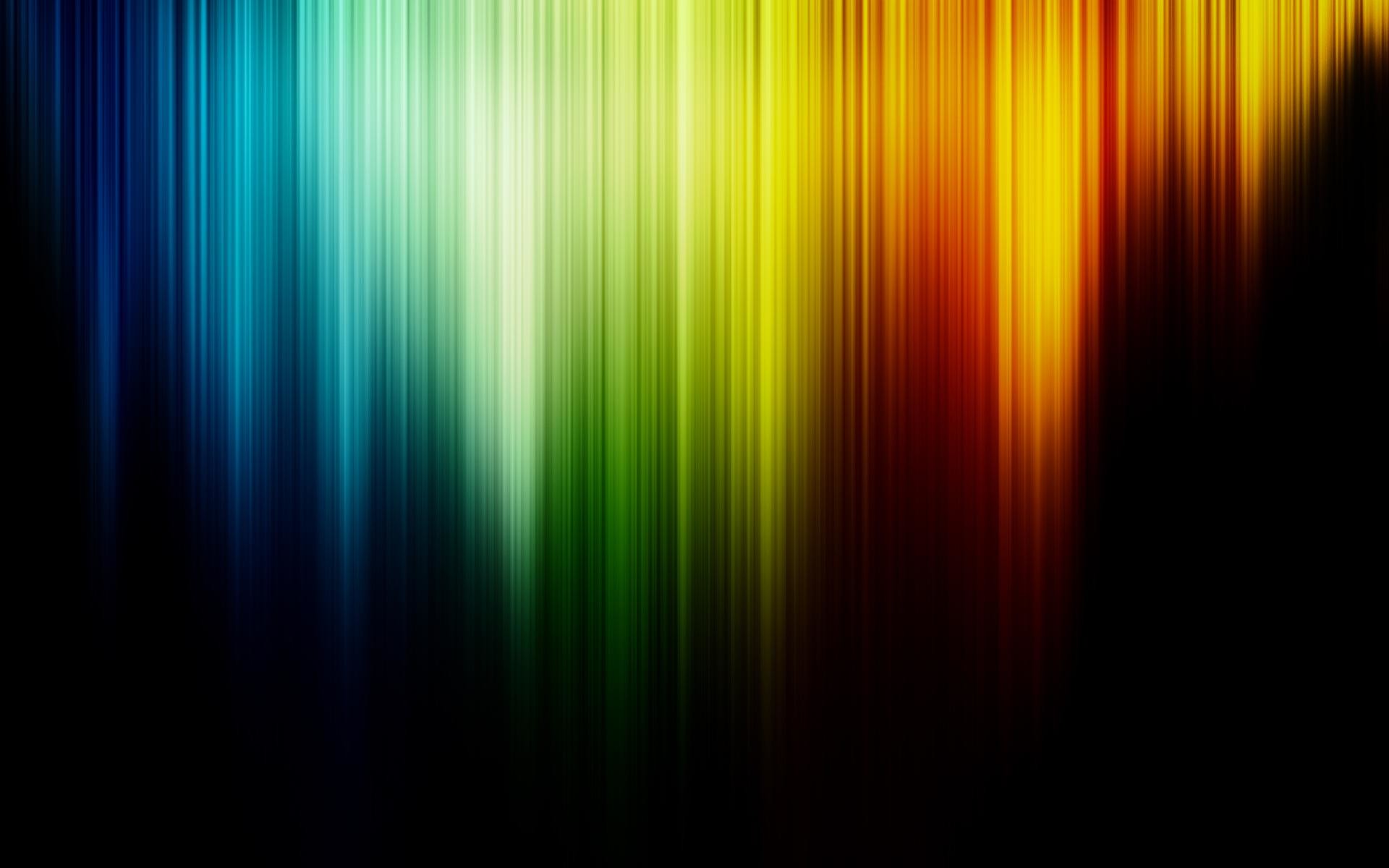 Strisce colorate, Arcobaleno, Astratto, Sfondo nero, Full HD, wallpaper per PC