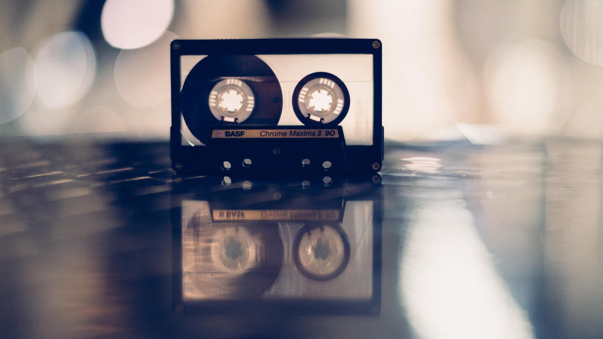 Musicassetta, BASF, Riflesso, Bokeh, Full HD, sfondo per portatile
