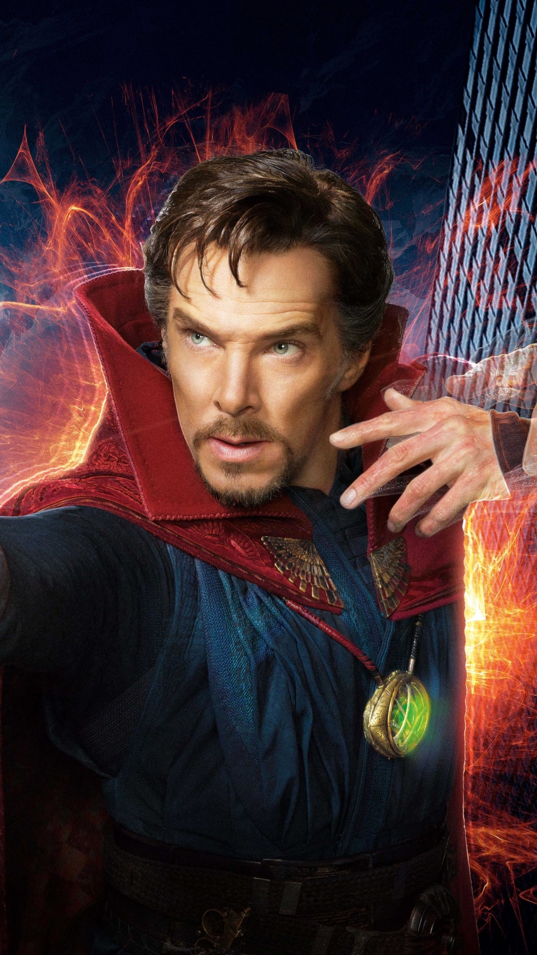 Doctor Strange, Benedict Cumberbatch, Occhio di Agamotto, Fuoco, schermata di blocco iPhone
