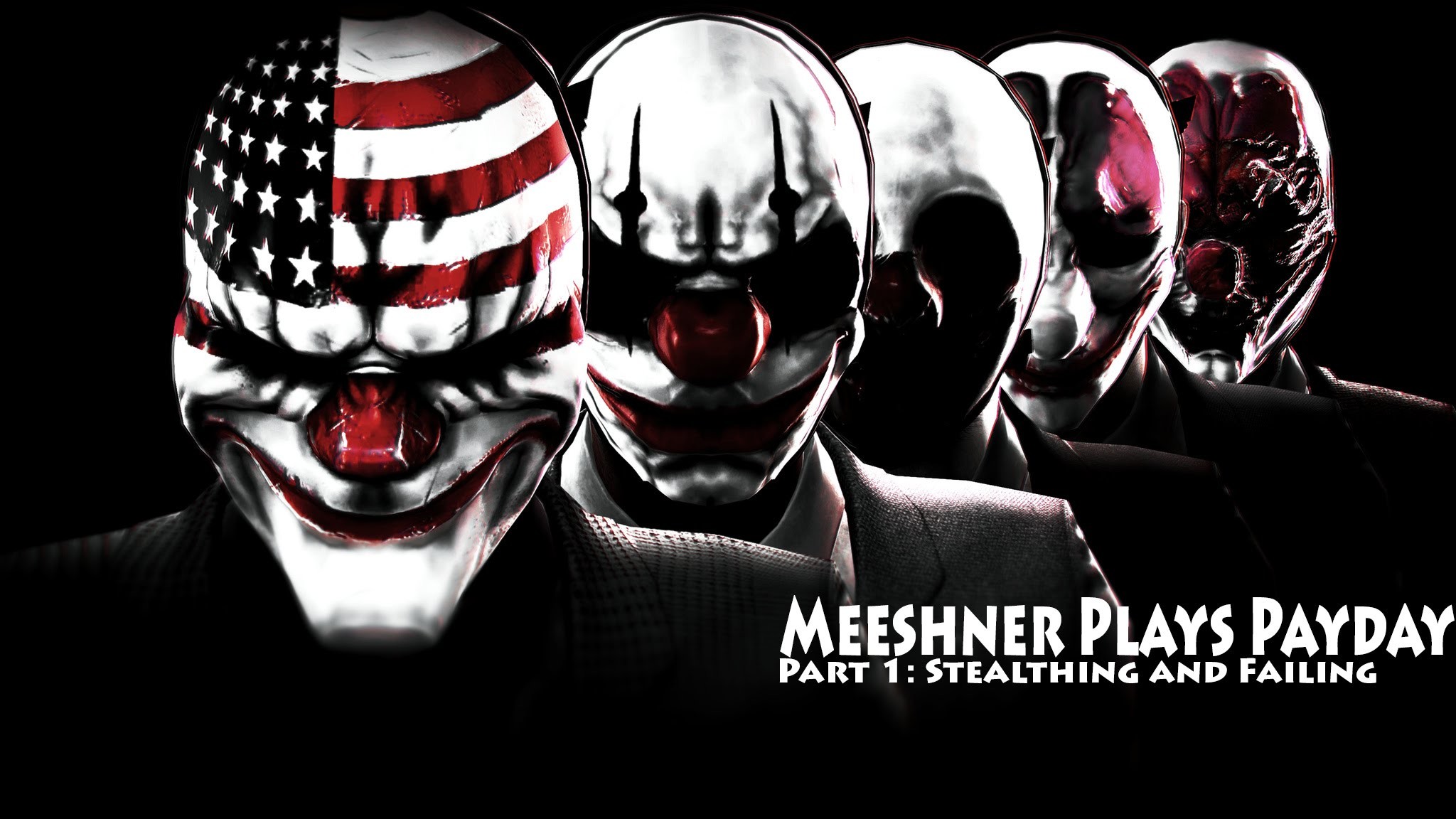 Maschere di Payday, Payday 2, Sfondo nero, Full HD, wallpaper per portatile