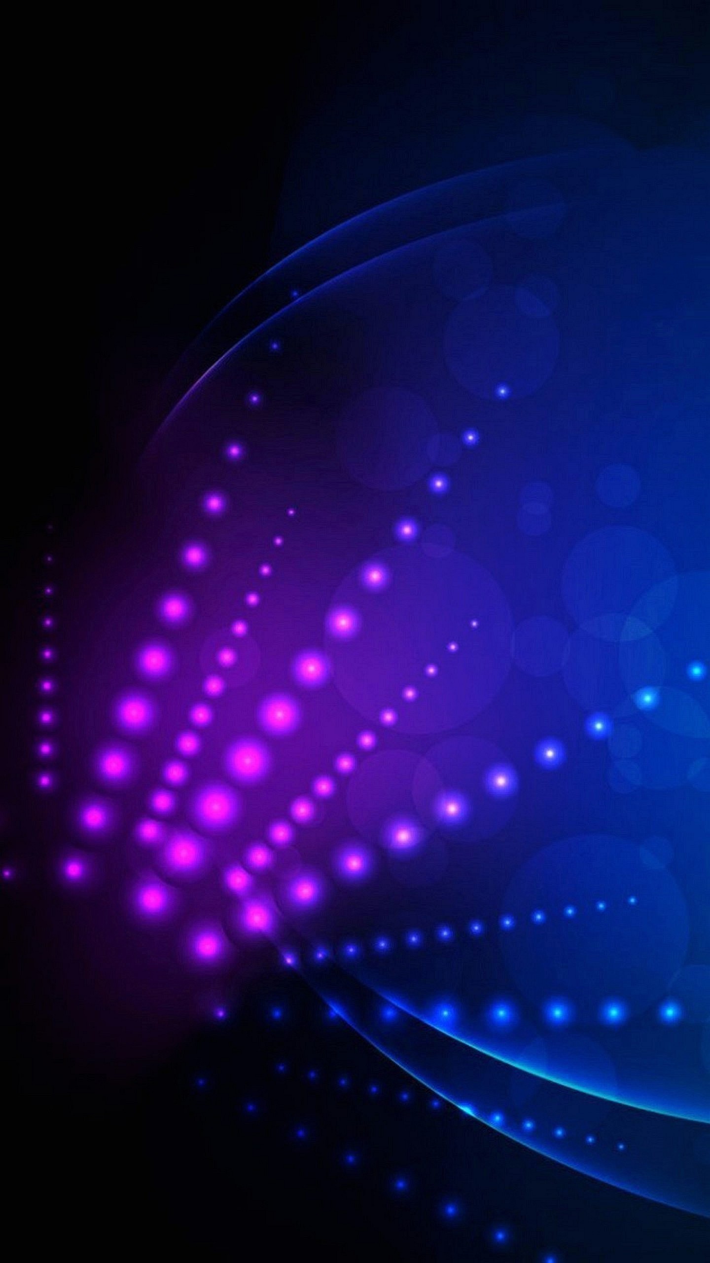 Luci viola, Bokeh, Astratto, Blu scuro, wallpaper per iPhone e Android