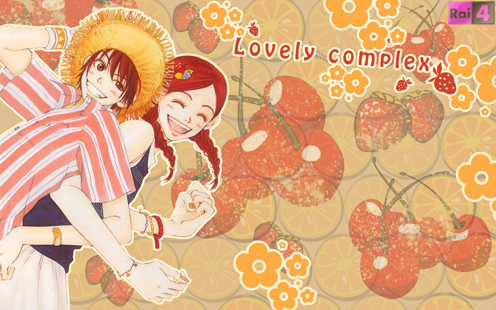 Risa Koizumi, Lovely Complex, Ciliegie, Manga, 16:10 Full HD, wallpaper widescreen