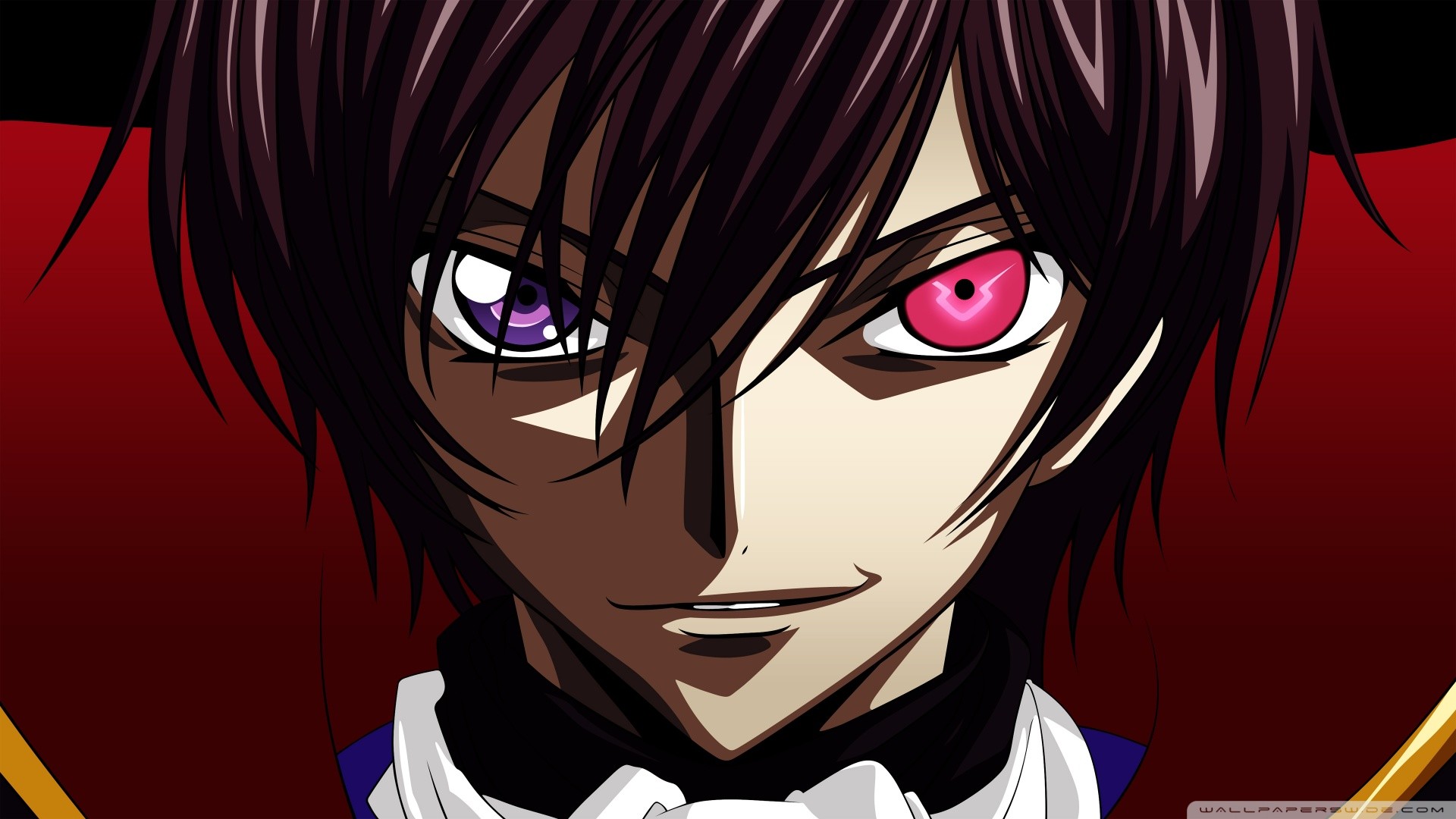 Lelouch Lamperouge, Code Geass, Occhio Geass, Primo piano, Full HD, sfondo per PC e portatile
