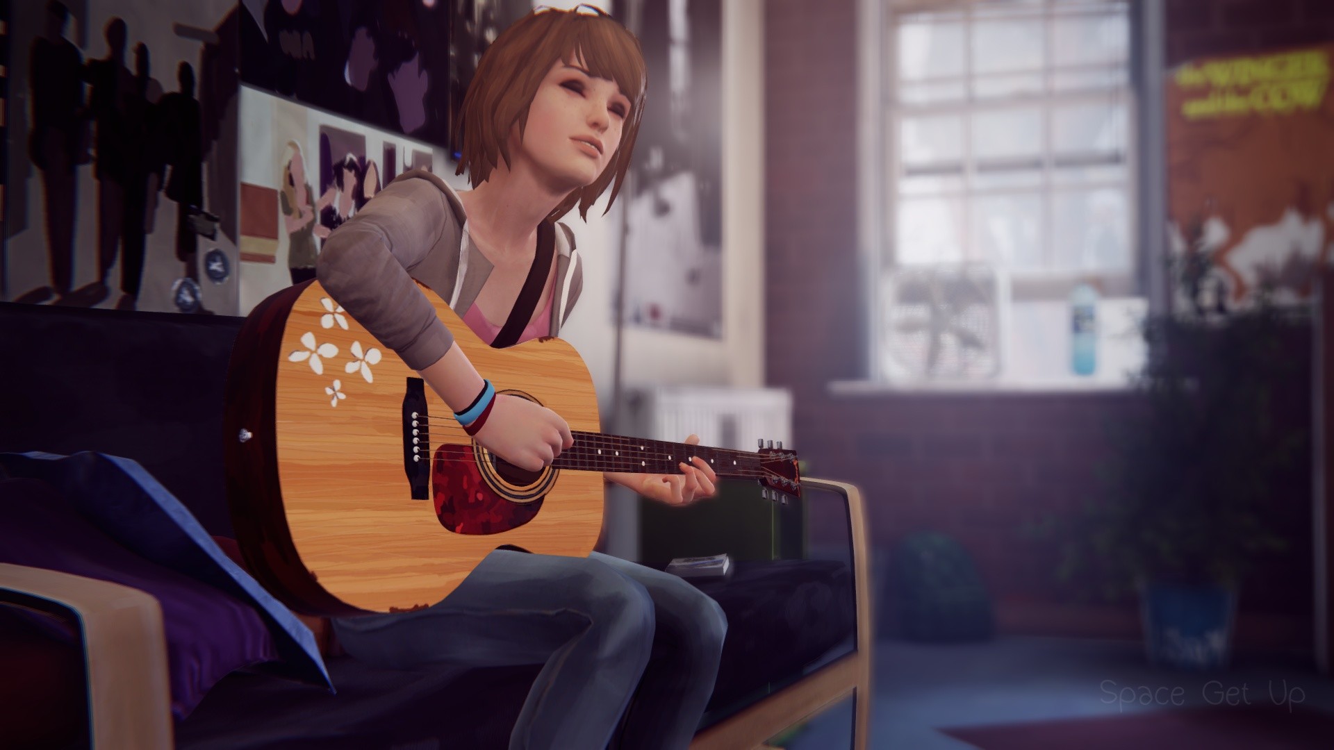 Max Caulfield, Life is Strange, Chitarra, Camera, Full HD, sfondo per PC e portatile