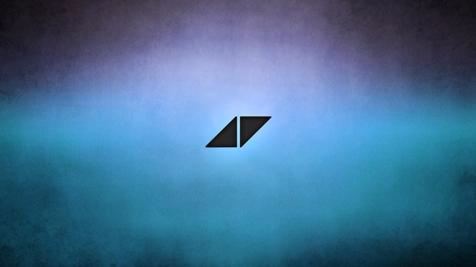 Avicii, Logo, Gradiente blu, Full HD, sfondo desktop