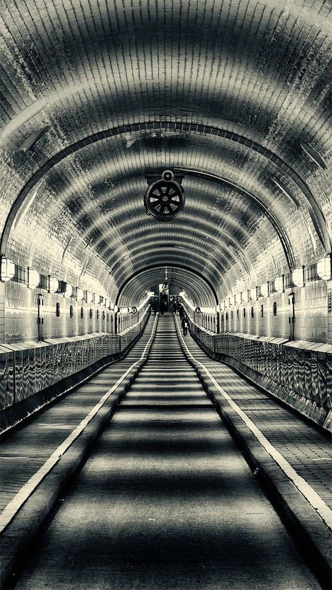 Tunnel dell'Elba, Amburgo, Tunnel, Prospettiva, Full HD, wallpaper per smartphone