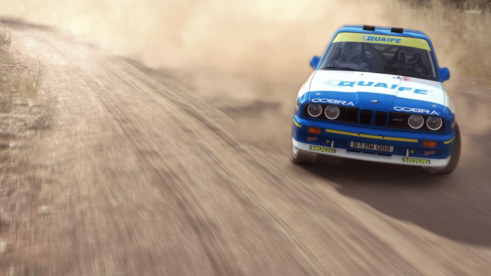 BMW M3 (E30), Auto da rally, Polvere, Sterrato, Full HD, wallpaper per computer