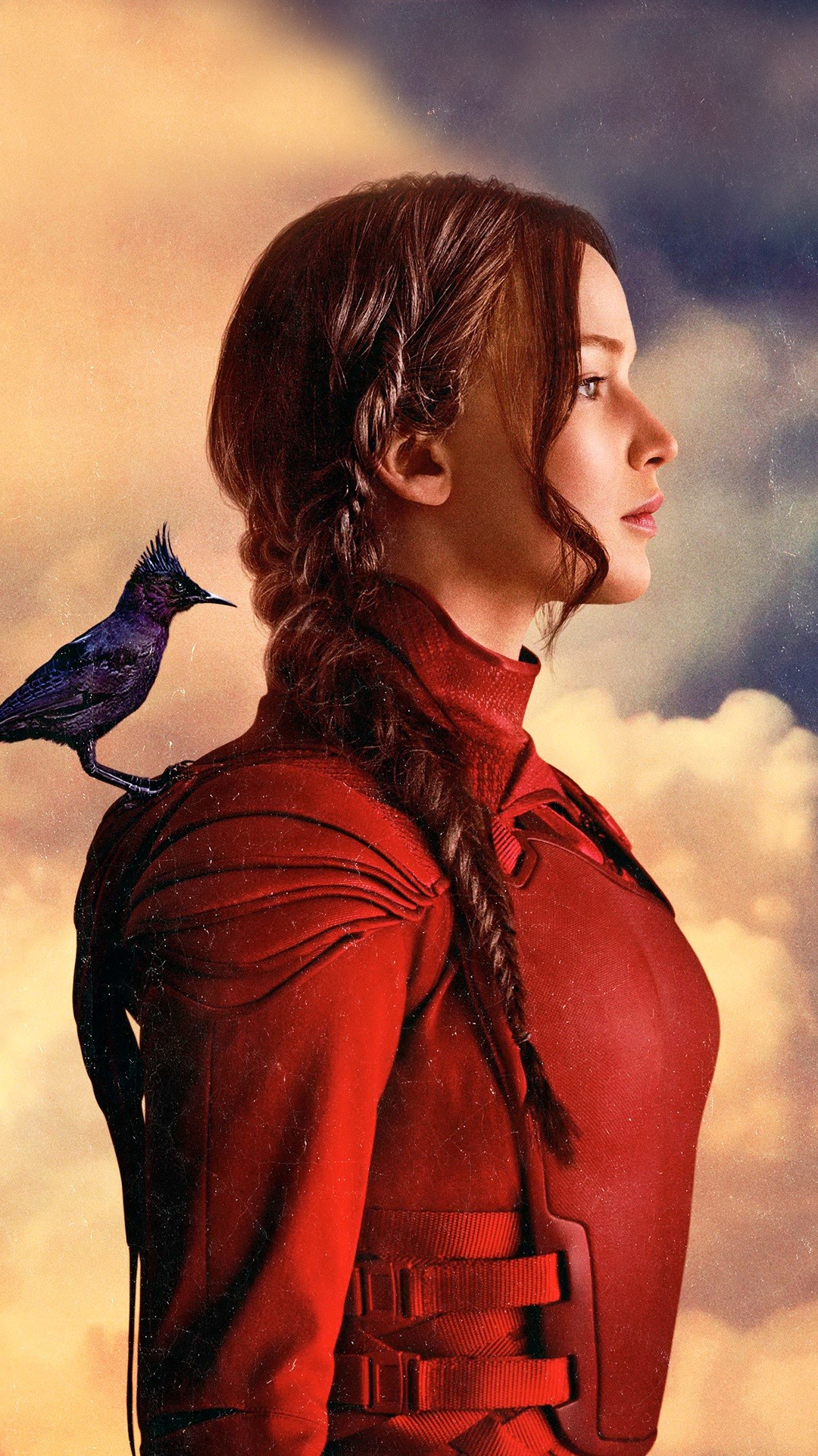 Jennifer Lawrence, Katniss Everdeen, Hunger Games: Il canto della rivolta, Ghiandaia, Treccia, sfondo per cellulare