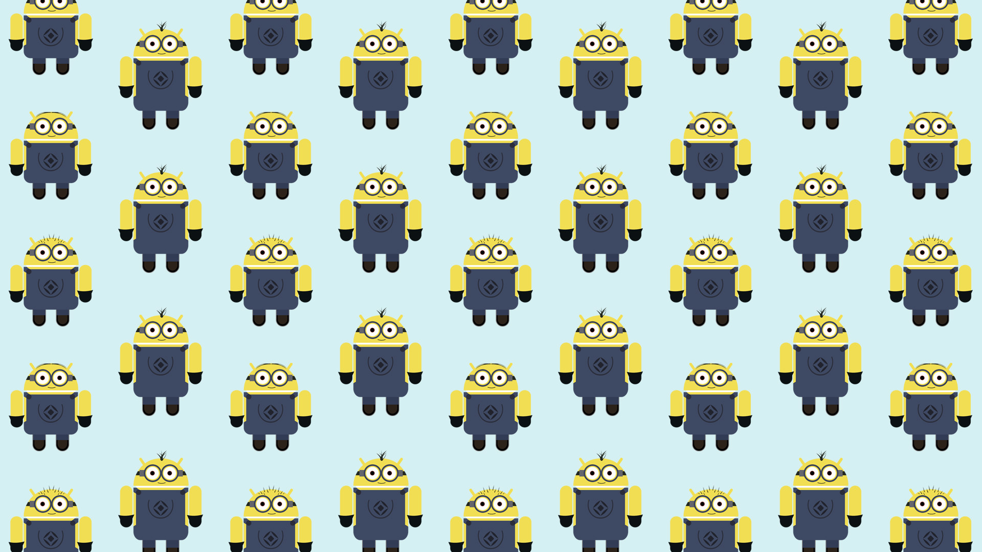Minion, Motivo, Sfondo azzurro, Full HD, wallpaper desktop
