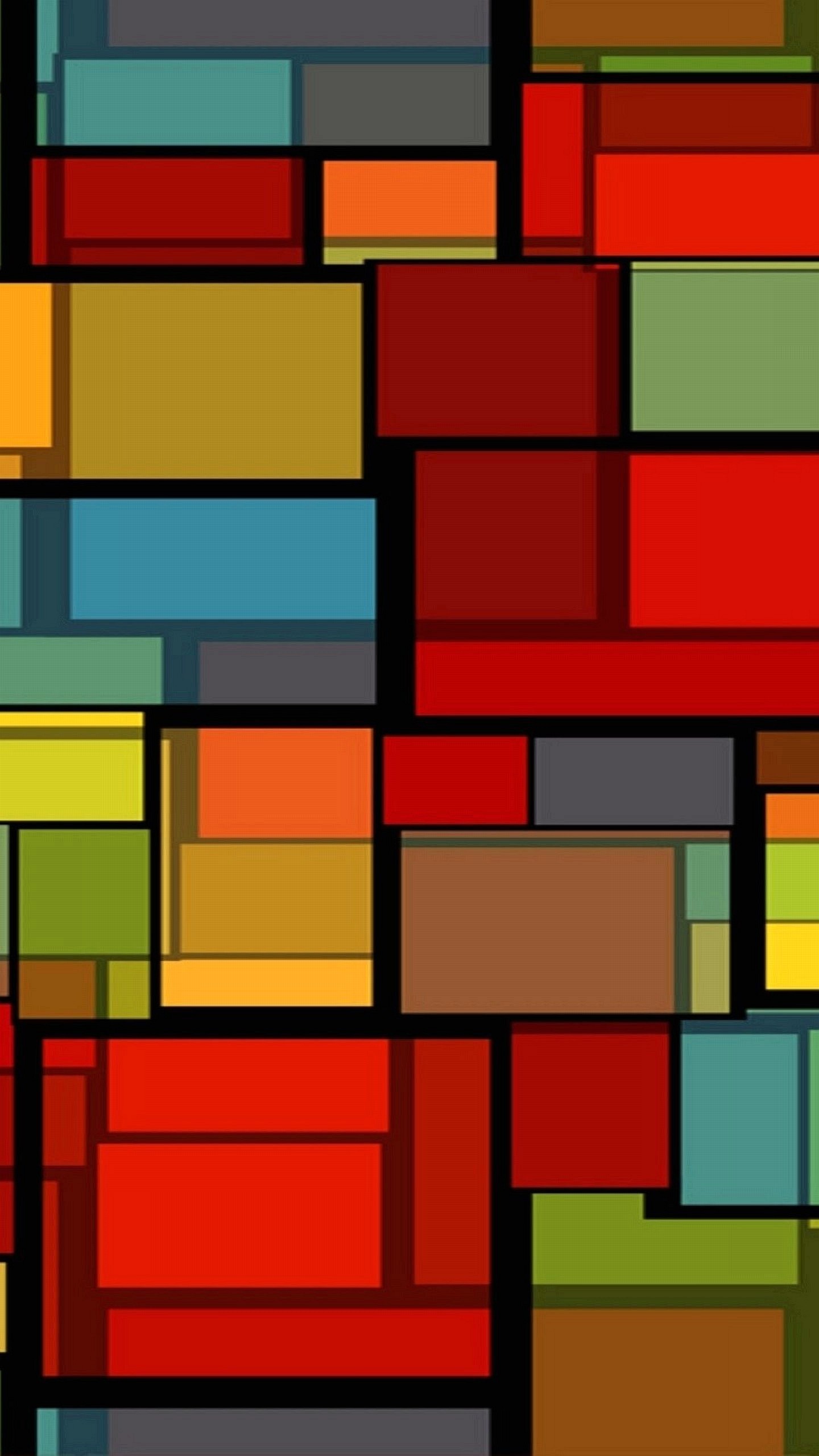 Rettangoli colorati, Mosaico, Geometrico, QHD+, sfondo per smartphone