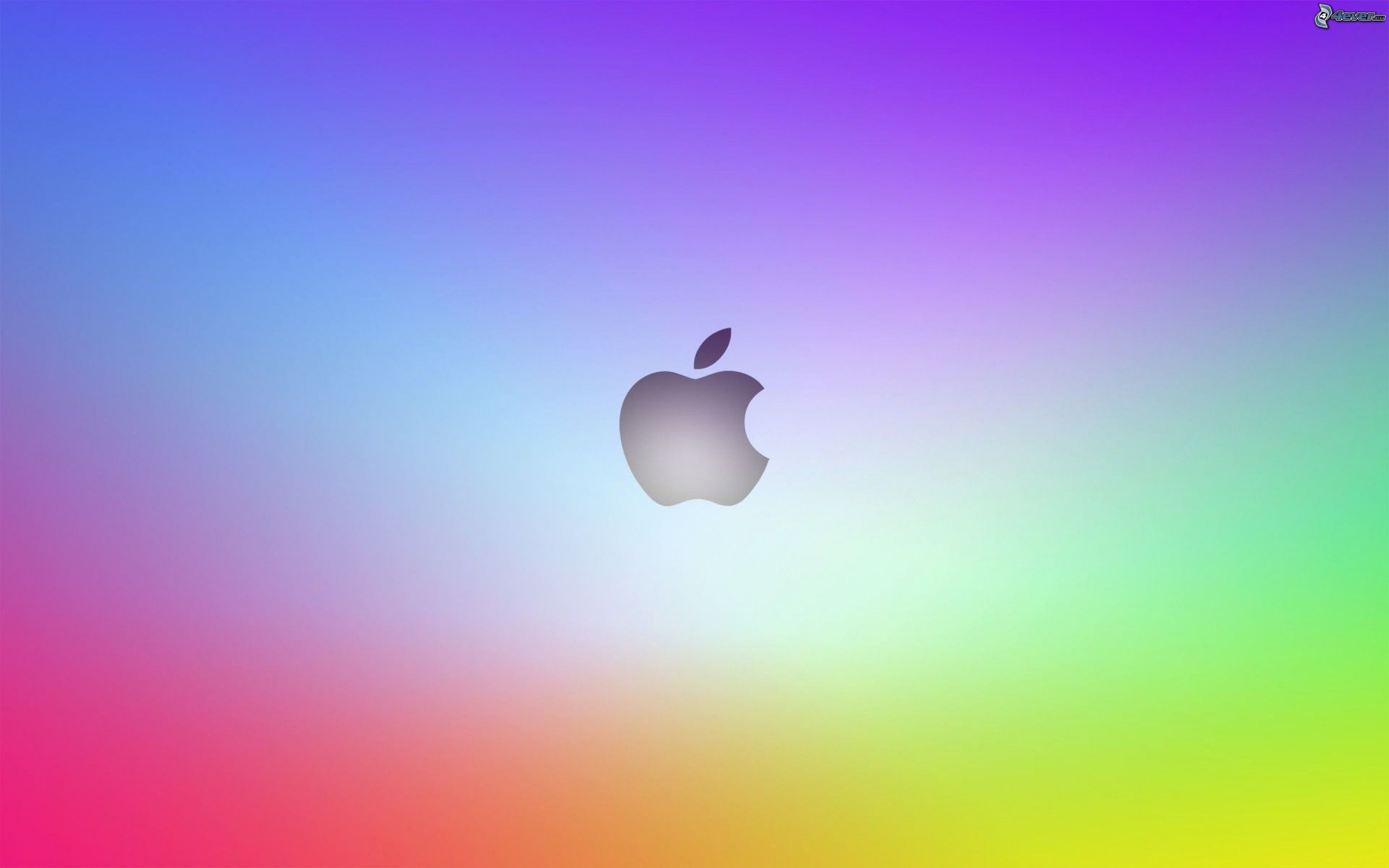 Logo Apple, Apple, Gradiente, Arcobaleno, 2K, sfondo PC