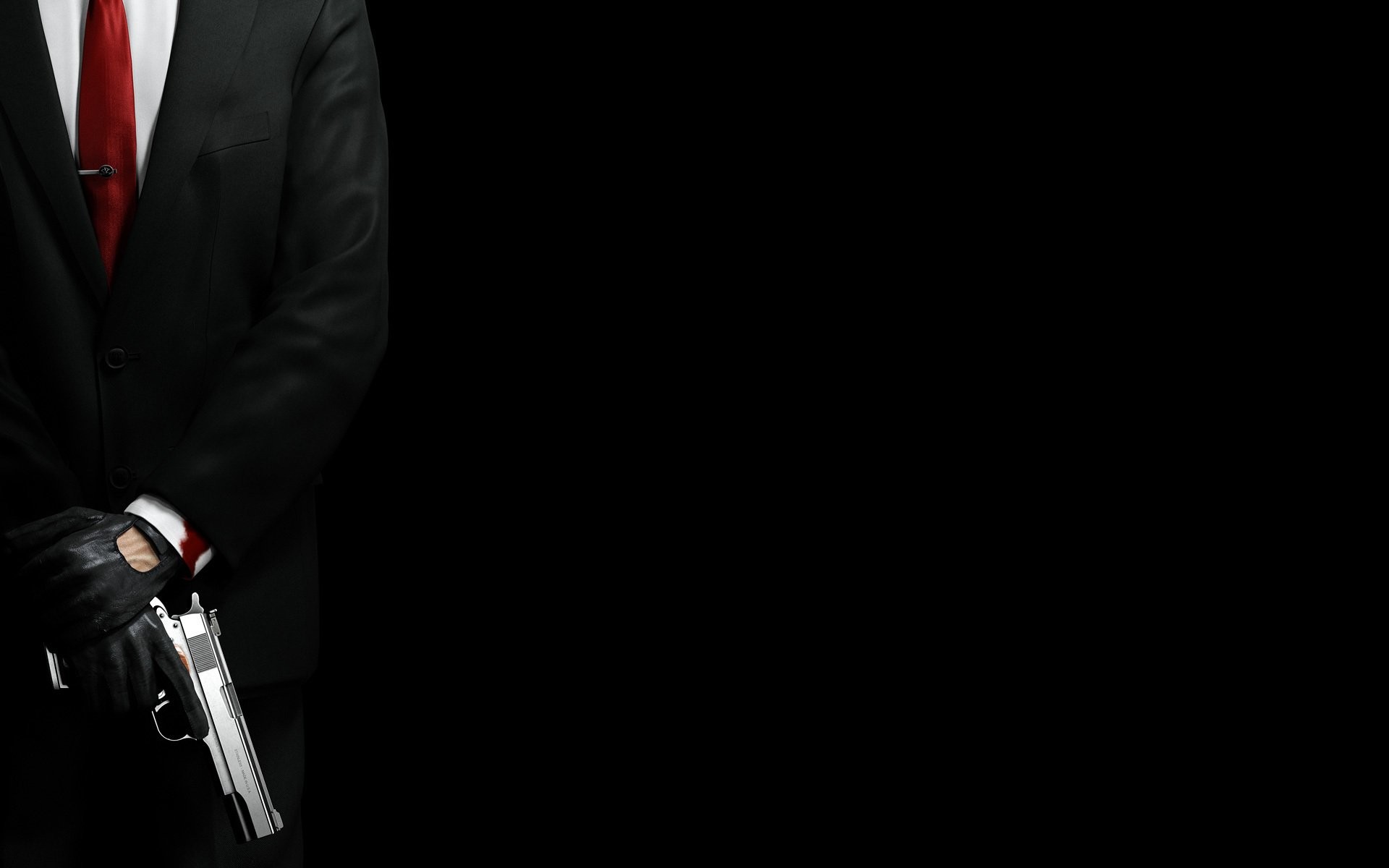 Hitman, Agente 47, Pistola, Sfondo nero, 1920x1200, wallpaper desktop