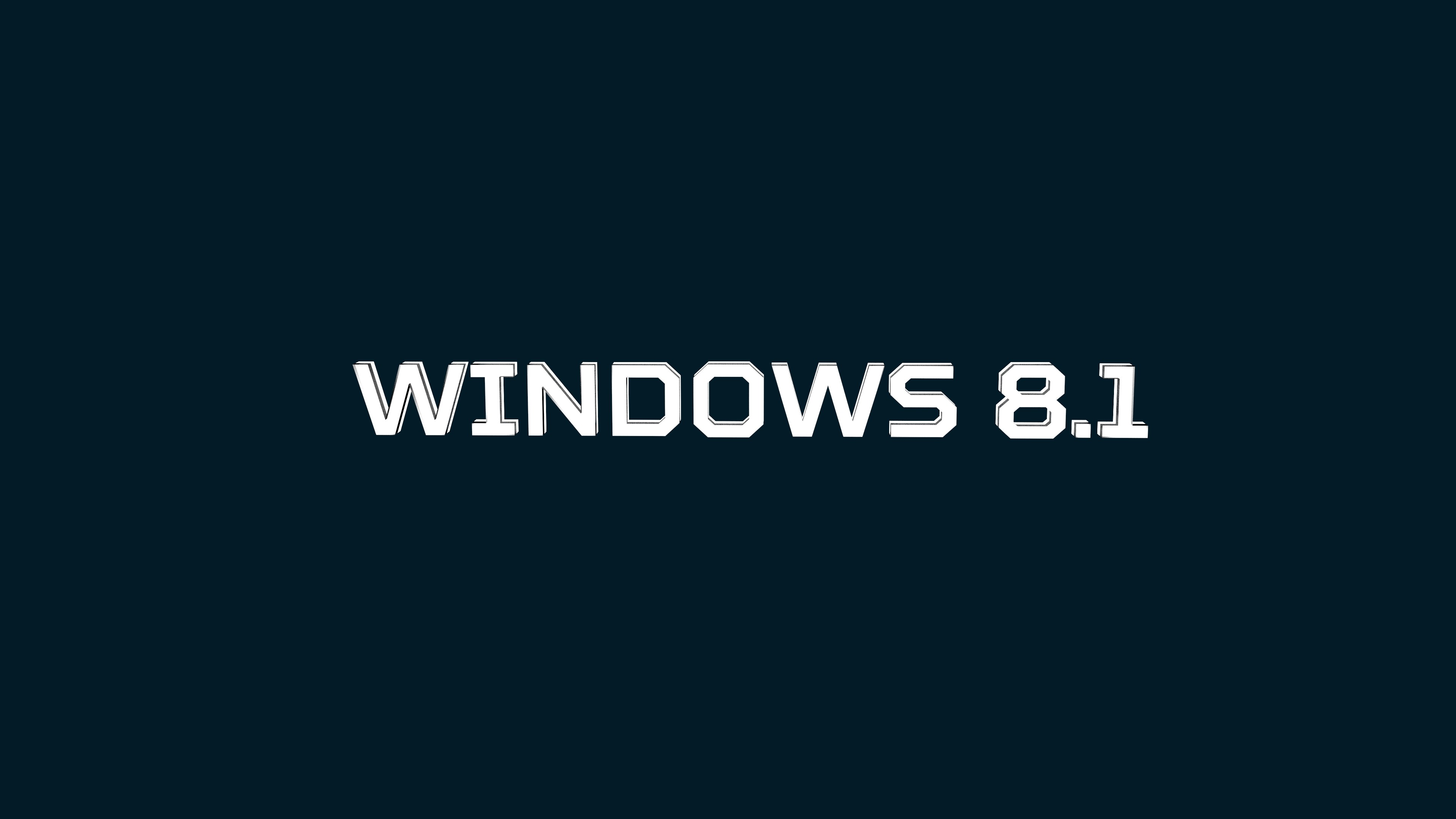 Windows 8.1, Scritta, Blu scuro, 4K, sfondo per portatile