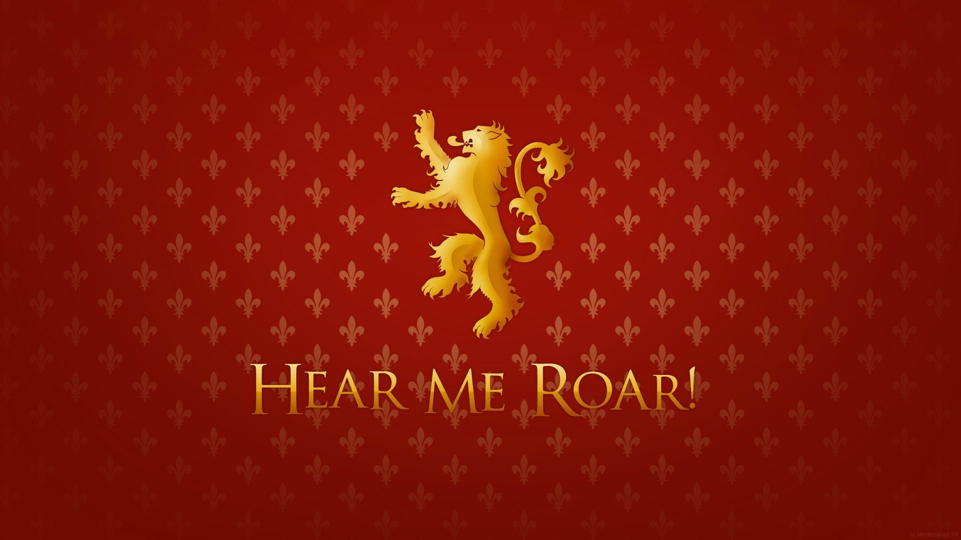 Casata Lannister, Hear Me Roar, Leone, Il Trono di Spade, Rosso, sfondo Full HD per portatile