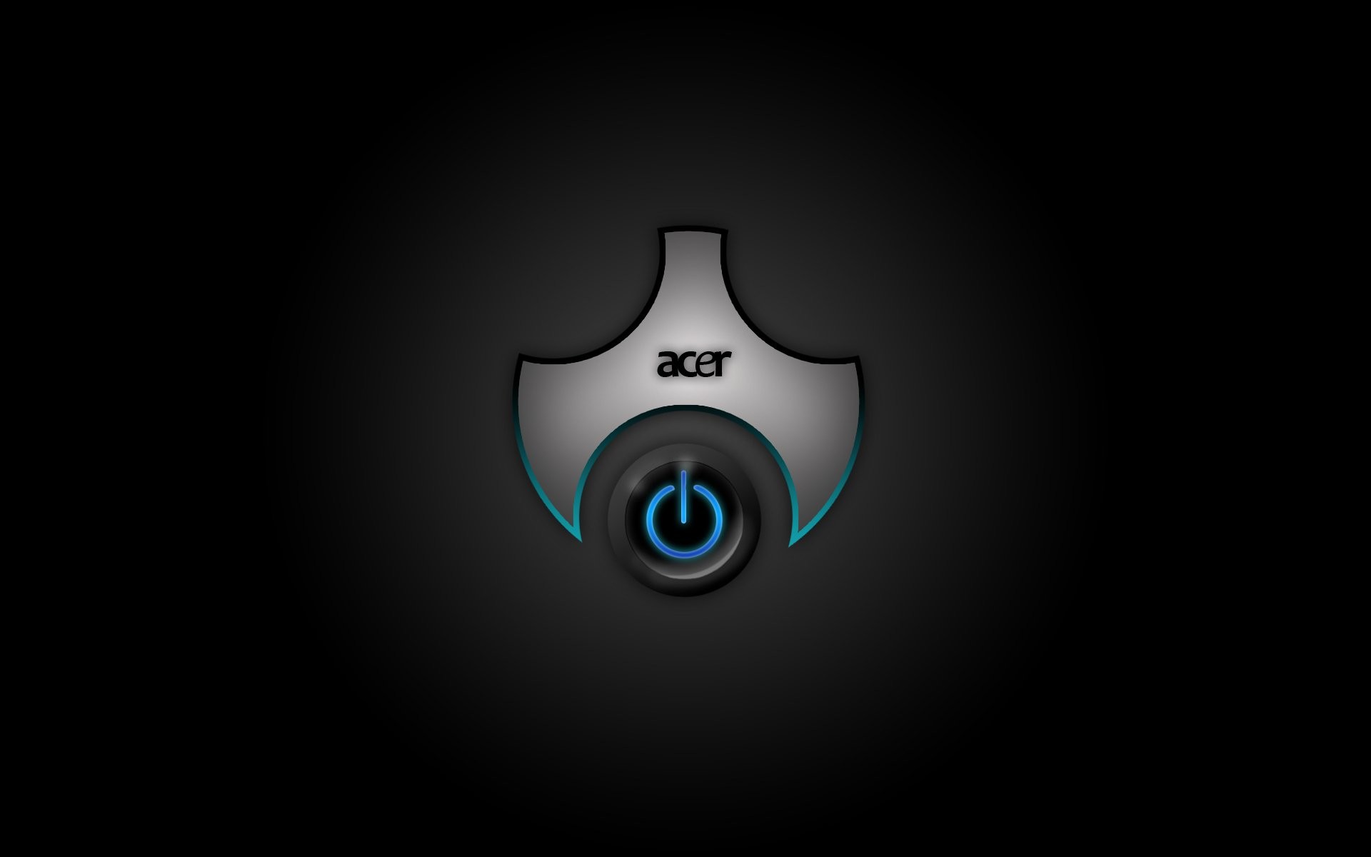Logo Acer, Acer, Pulsante di accensione, Sfondo nero, Full HD, wallpaper desktop
