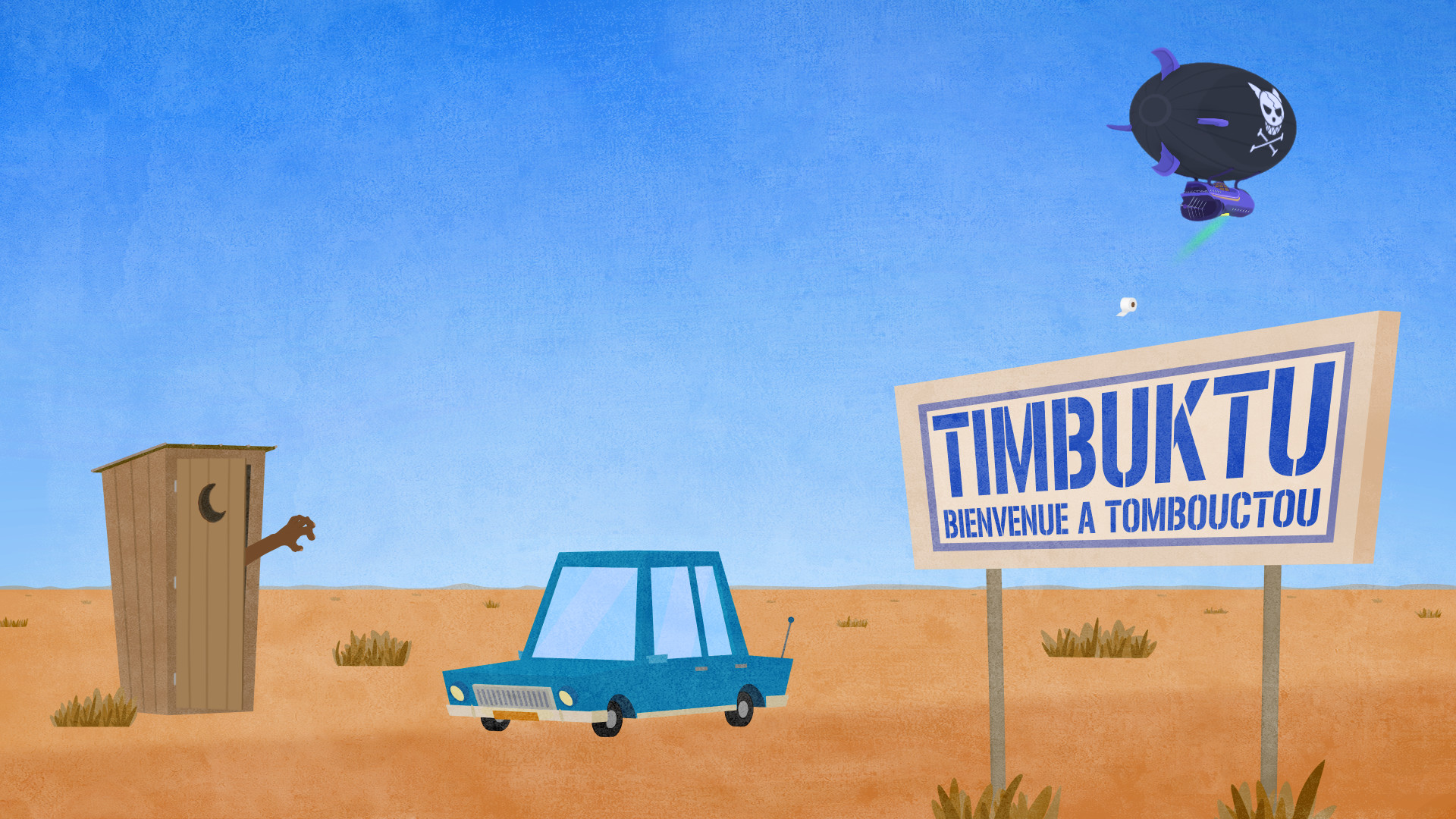 Timbuktu, Mali, Cartello, Deserto, Illustrazione, Full HD, sfondo desktop