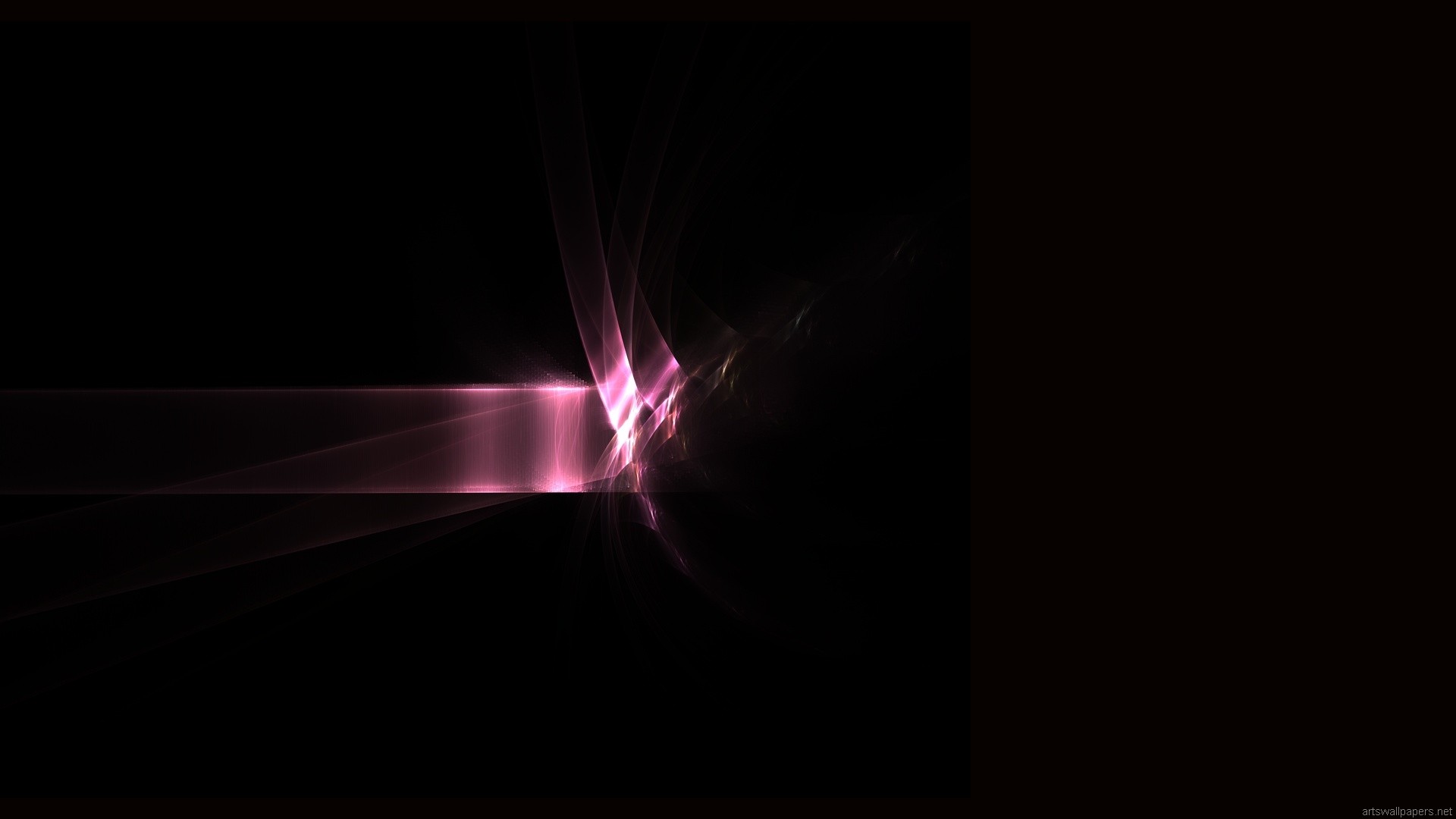 Raggio di luce, Rosa, Astratto, Sfondo nero, Full HD, wallpaper per portatile