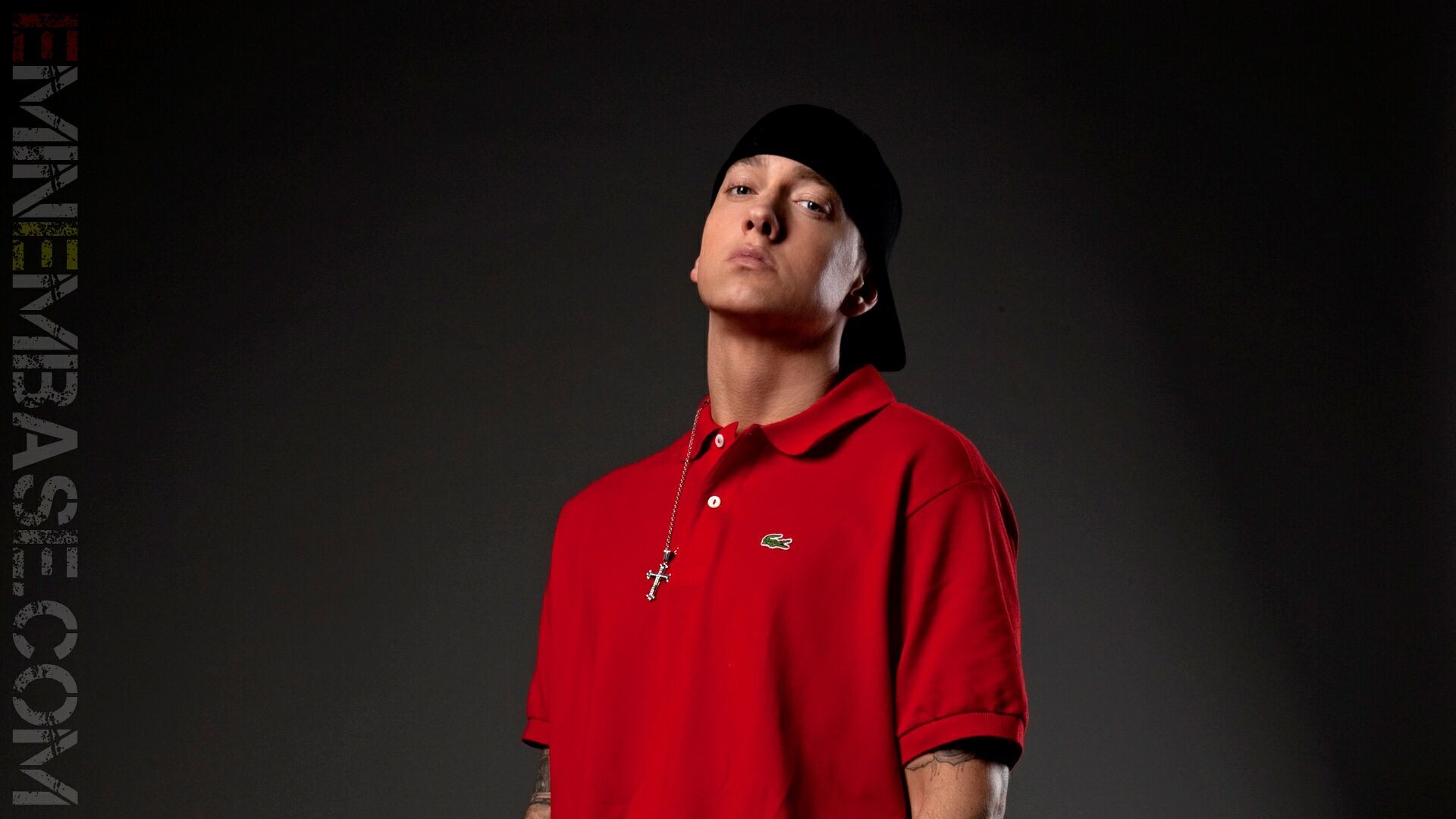 Eminem, Polo rossa, Cappellino, 1920x1080, sfondo per PC