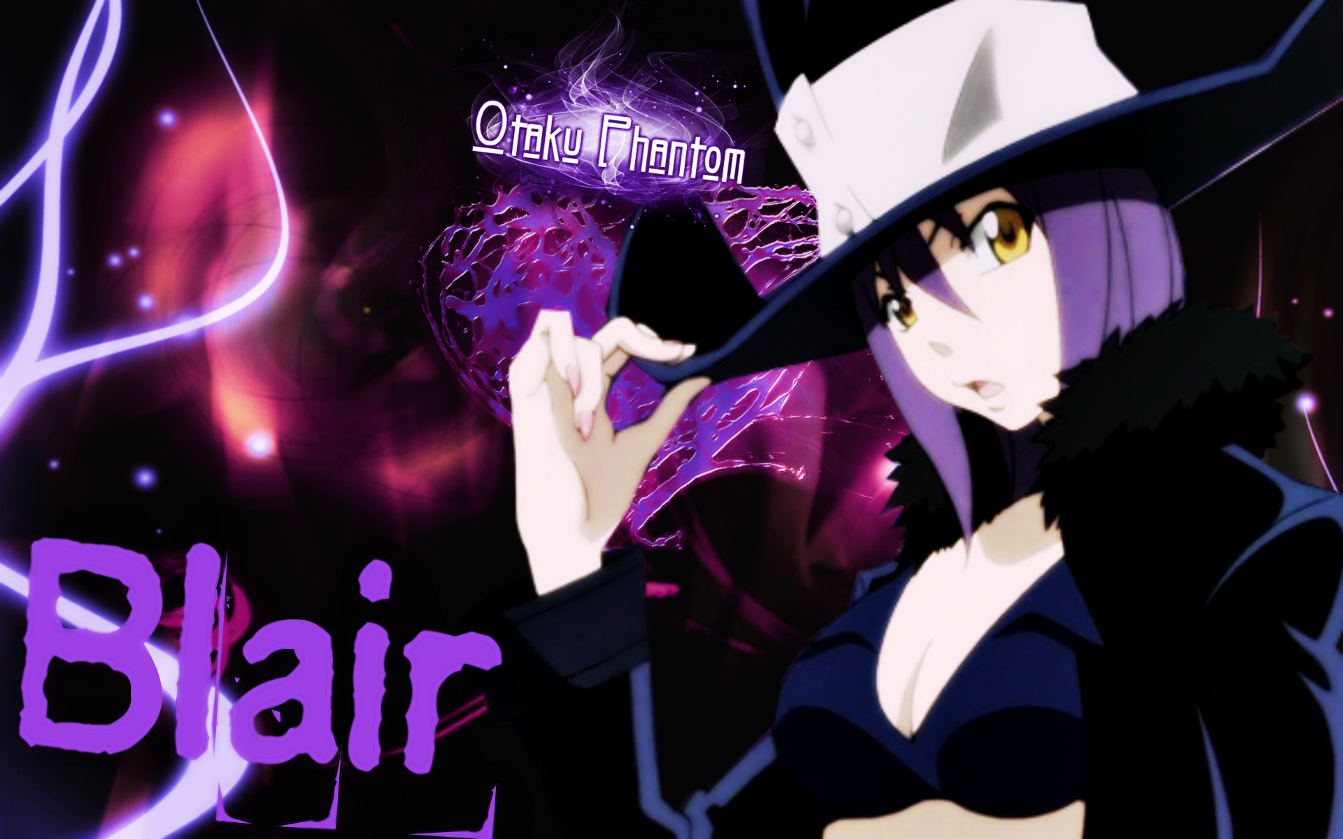 Blair, Soul Eater, Cappello da strega, Viola, Full HD, sfondo Windows 11