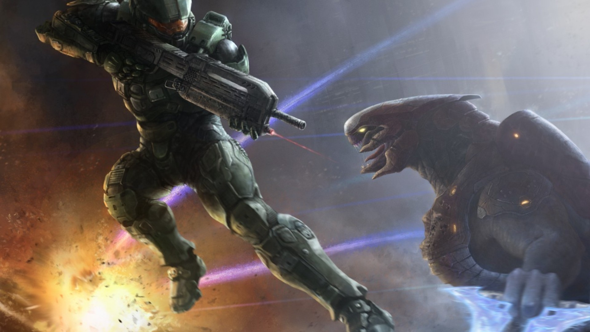 Master Chief, Halo, Covenant, Battaglia, Spazio, Full HD, wallpaper per portatile