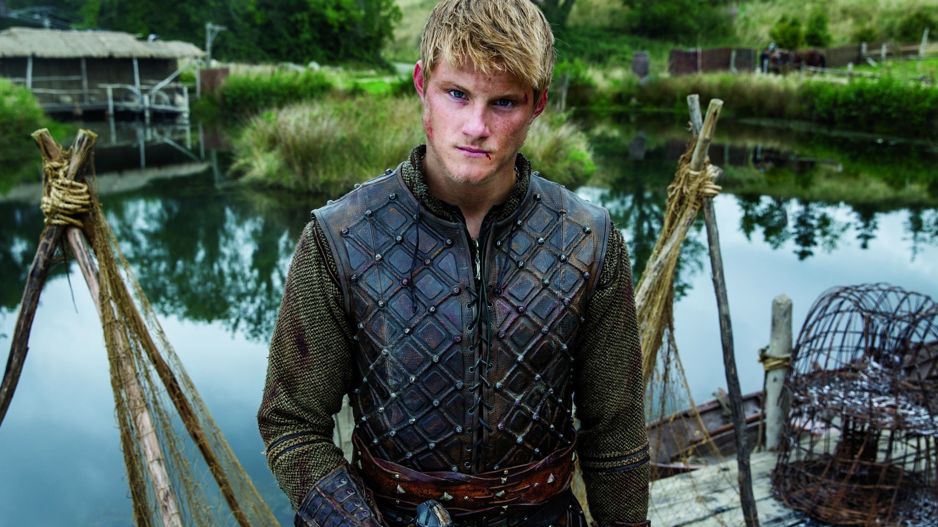 Bjorn Ironside, Alexander Ludwig, Vikings, Full HD, sfondo per PC e portatile