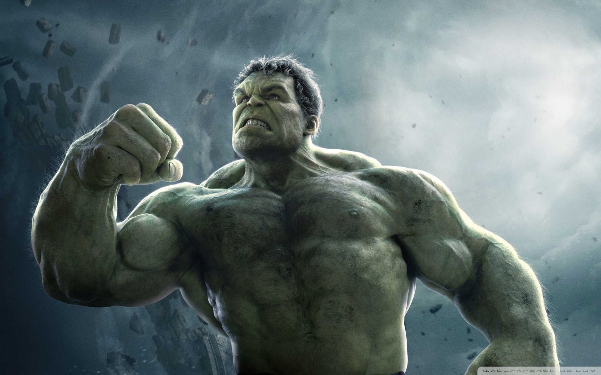 Hulk, Avengers: Age of Ultron, Mark Ruffalo, Cielo tempestoso, Full HD, sfondo Windows 11