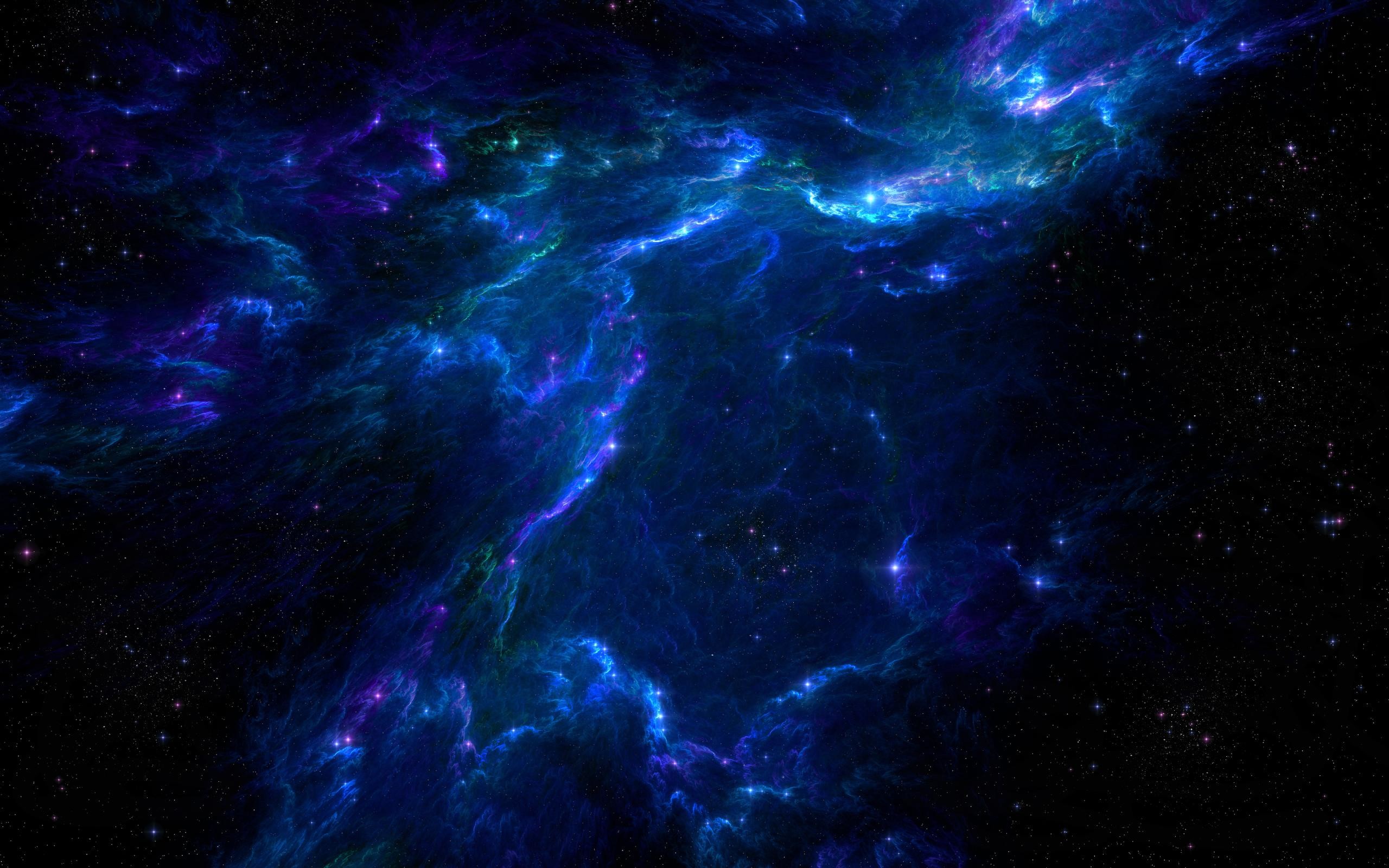 Nebulosa, Spazio, Blu, 2560x1600, wallpaper desktop