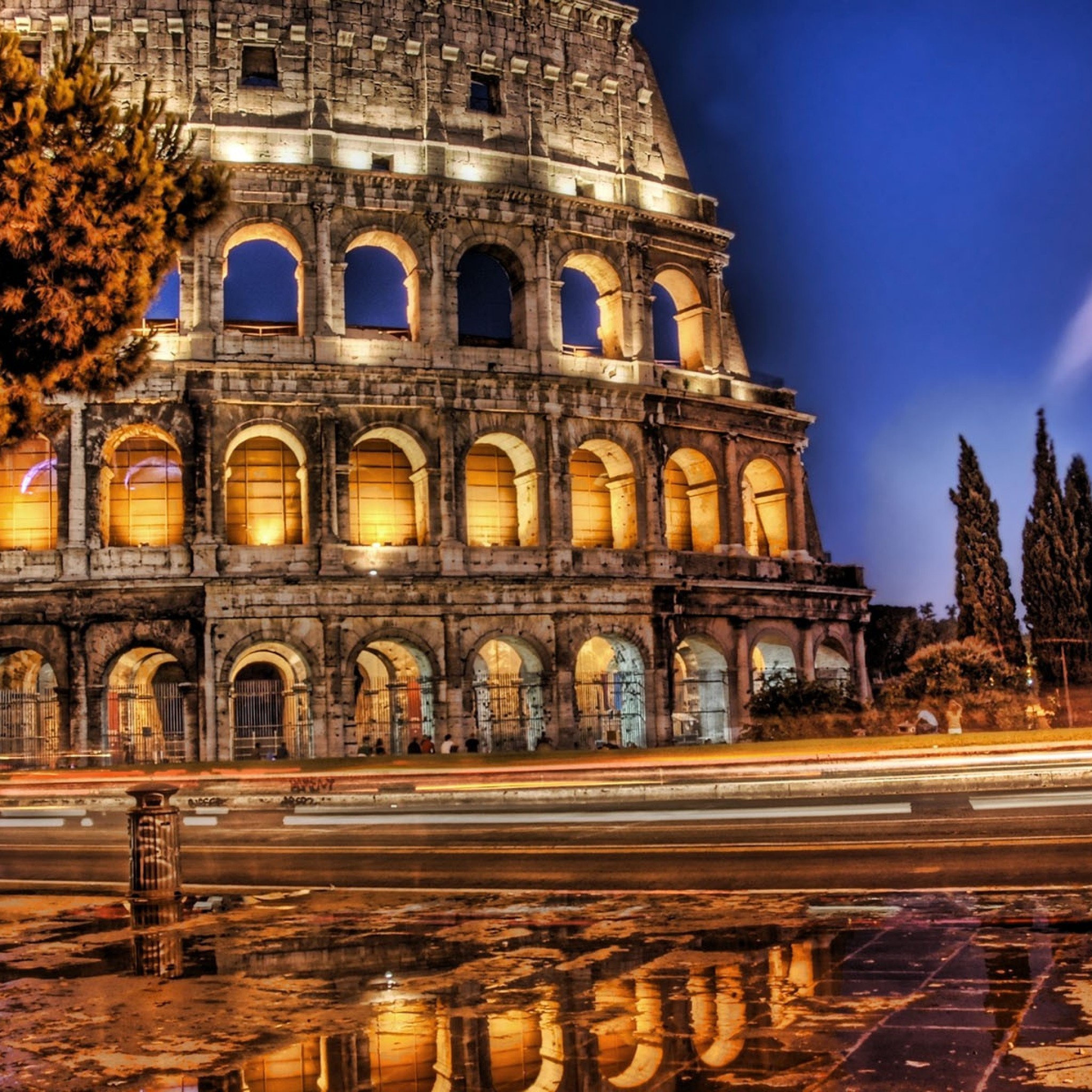 Colosseo, Roma, Notte, Full HD, schermata di blocco iPad