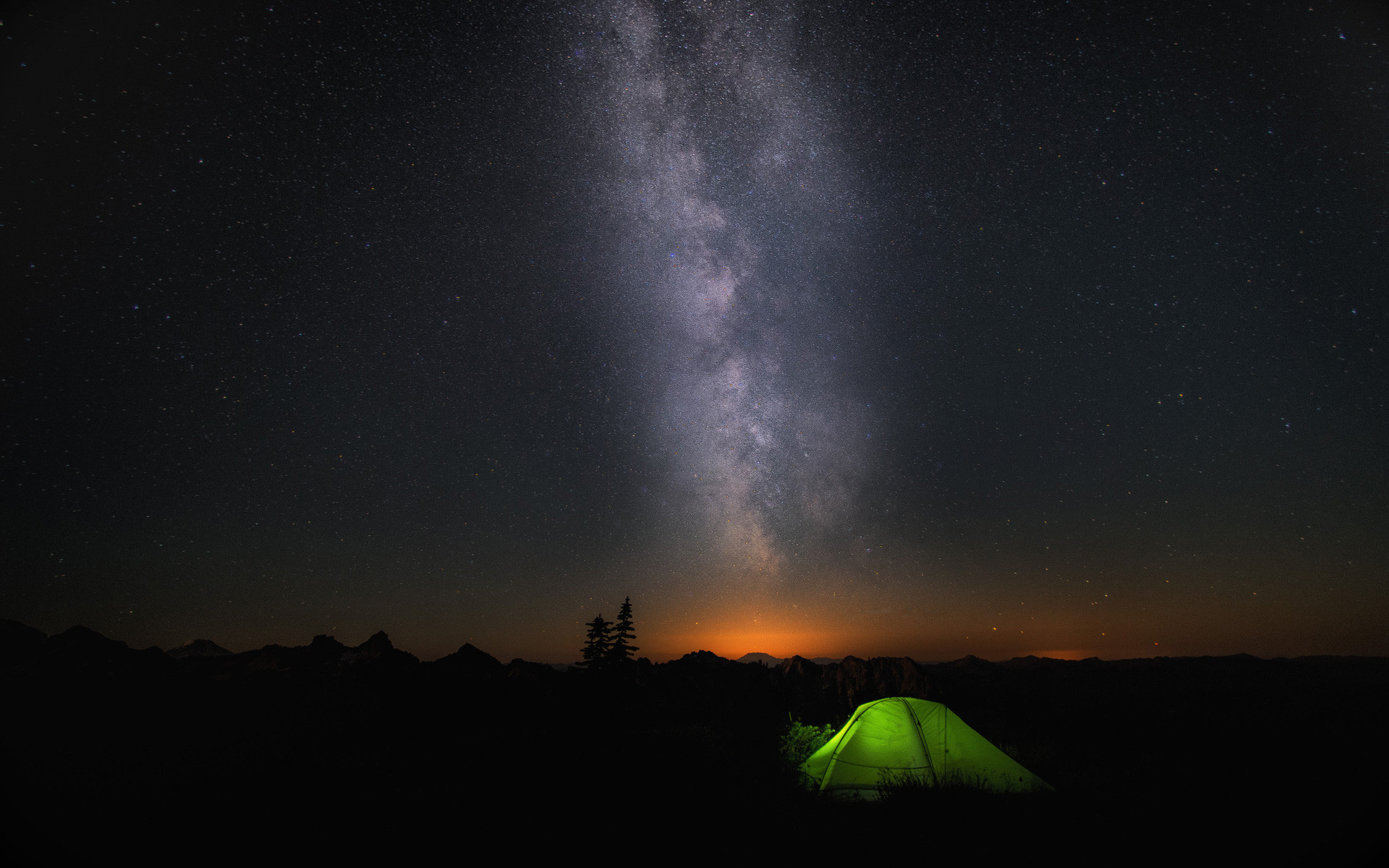 Via Lattea, Tenda, Campeggio, Notte, Cielo stellato, 1920x1200, sfondo MacBook Pro