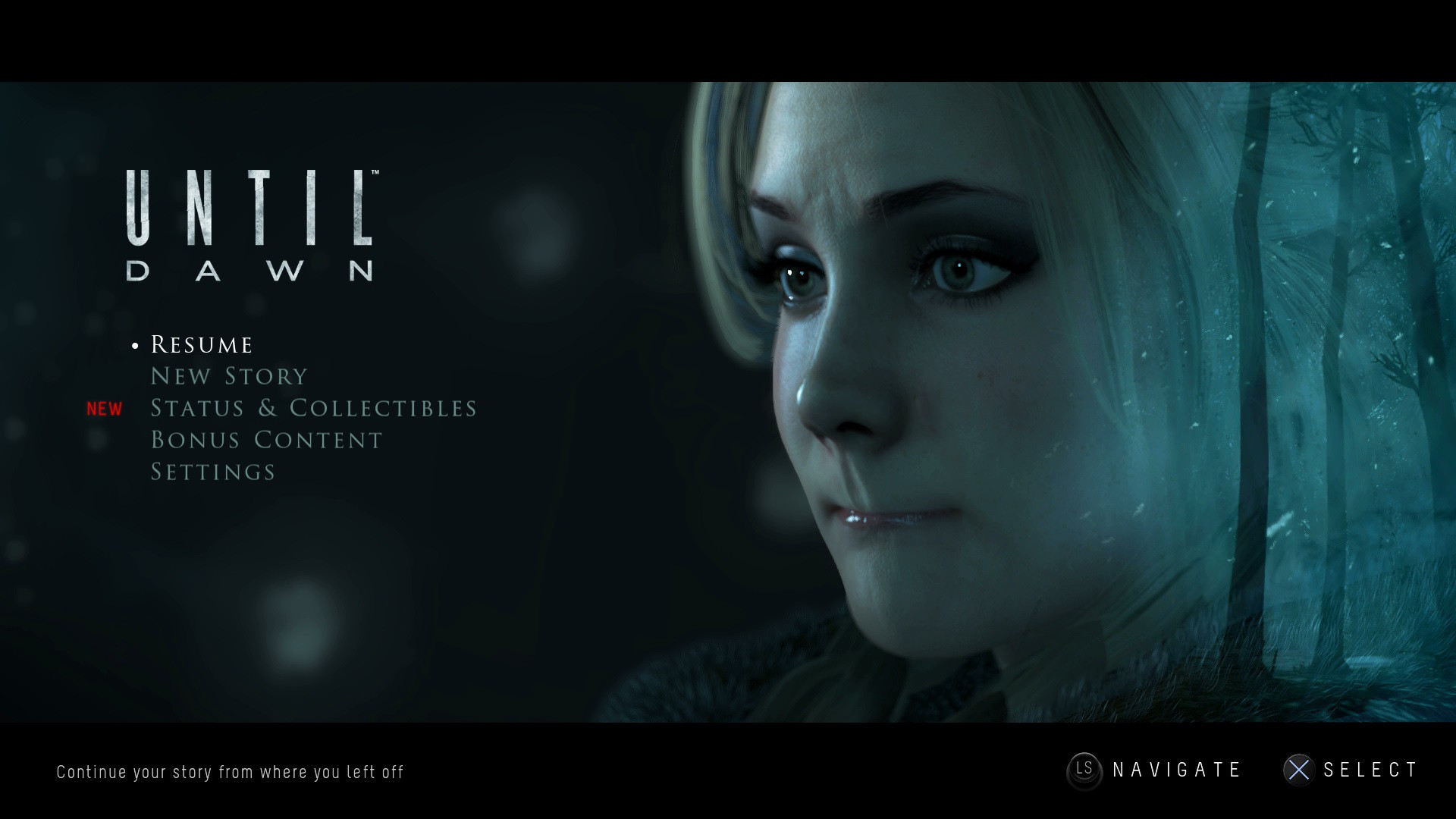Until Dawn, Menu, Foresta, Videogioco, 16:9 Full HD, sfondo widescreen