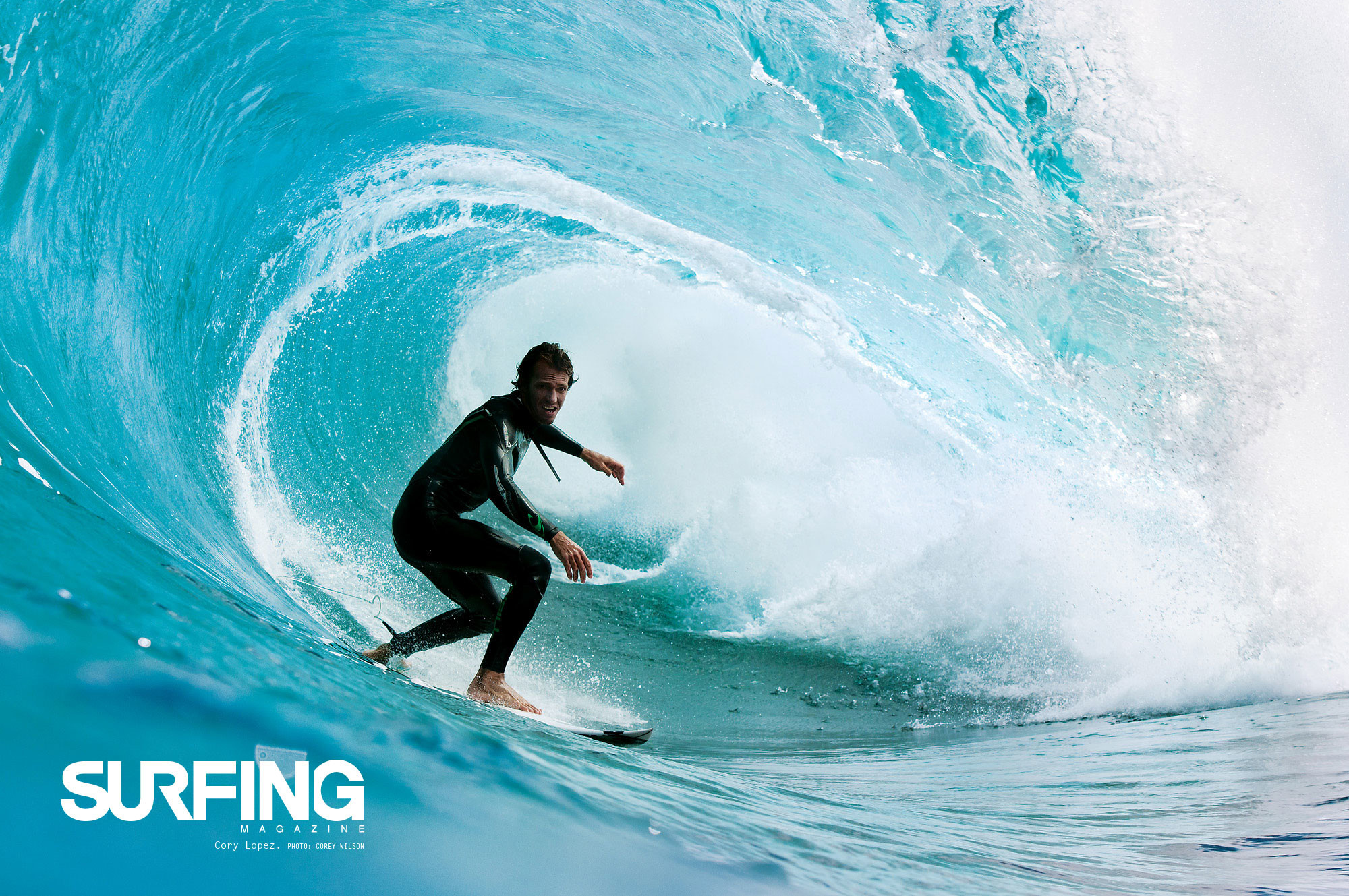 Surfing Magazine, Surfista, Onda tubolare, Turchese, Full HD, wallpaper per computer