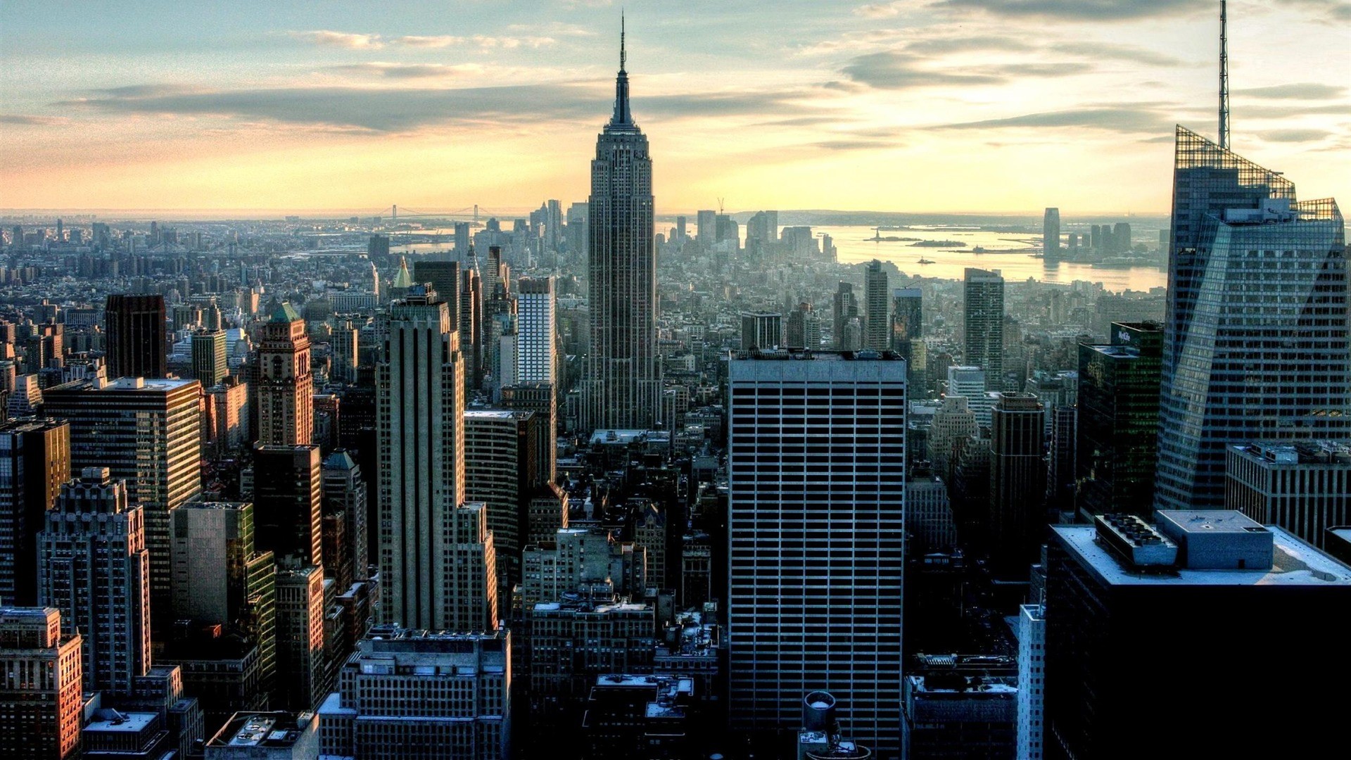 Empire State Building, Manhattan, New York, Grattacieli, 1920x1080, wallpaper desktop