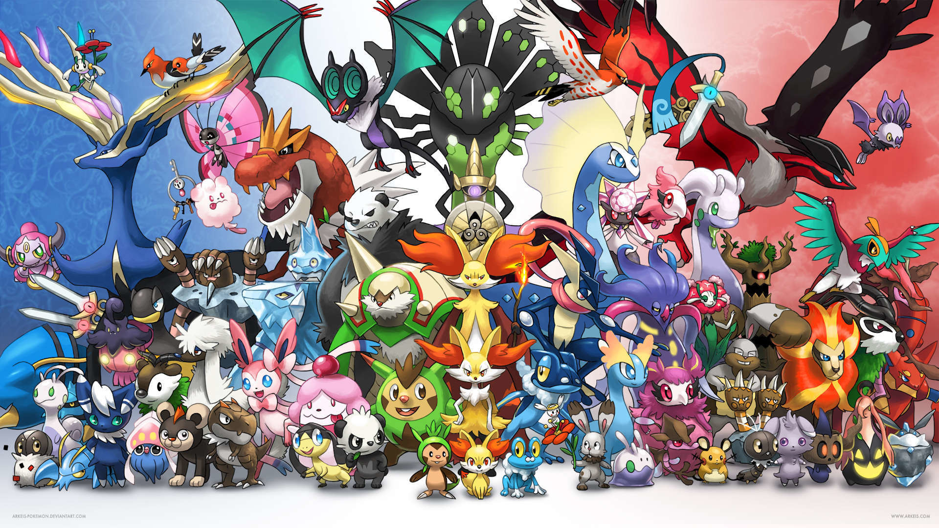 Xerneas, Yveltal, Zygarde, Pokémon X e Y, Pokémon, Full HD, sfondo per portatile