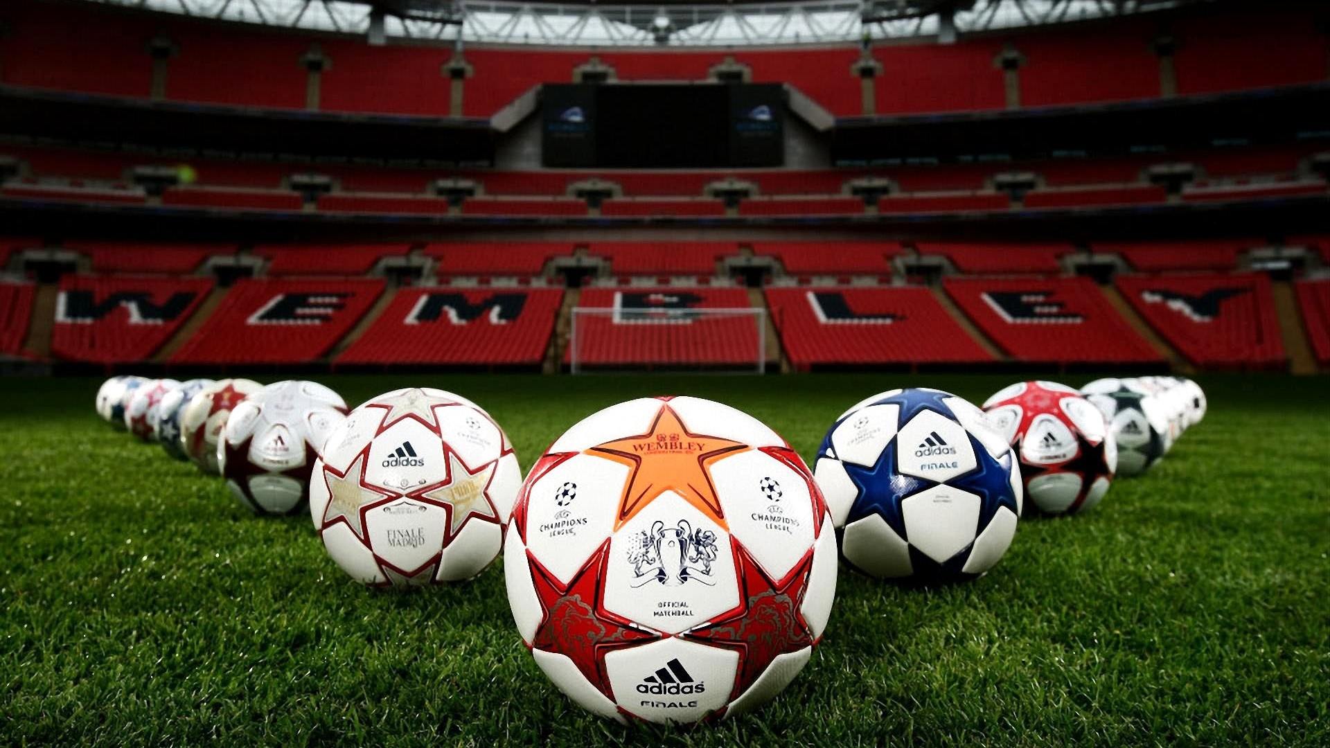 Palloni Adidas Finale, Champions League, Stadio di Wembley, Calcio, sfondo Full HD per PC