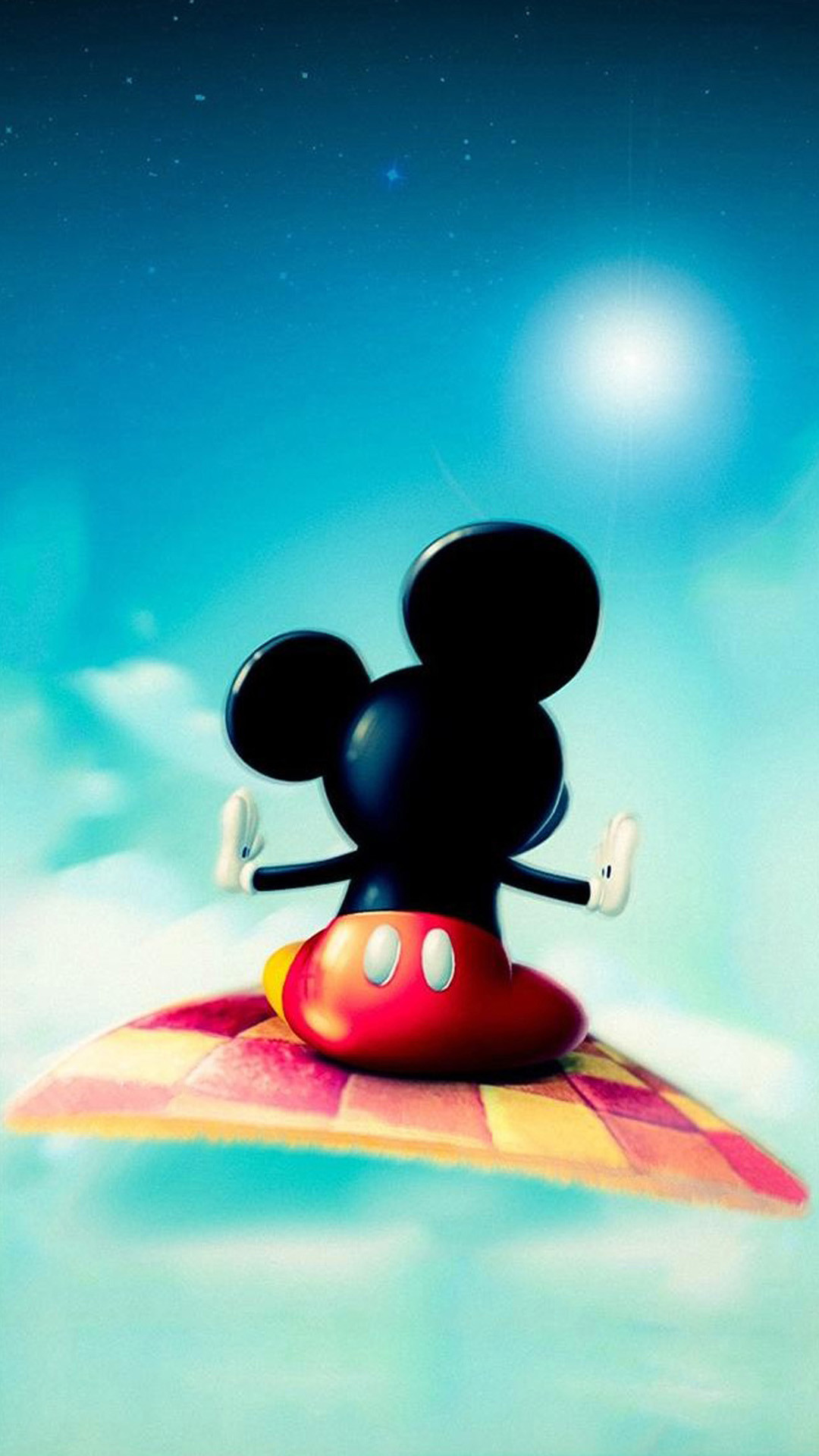 Topolino, Disney, Tappeto volante, Cielo, schermata Home iPhone
