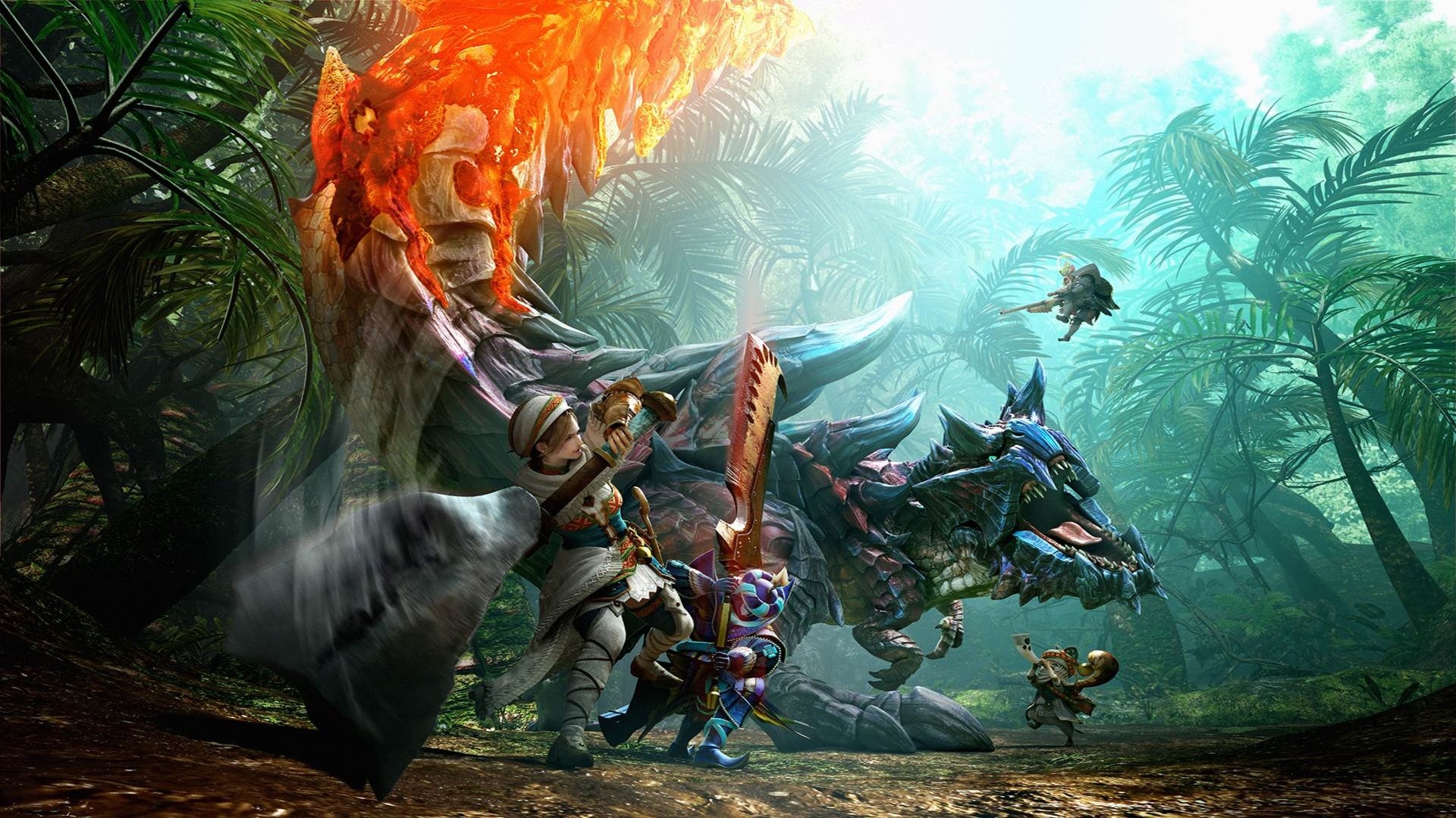 Monster Hunter 4, Tigrex, Cacciatori, Giungla, Full HD 1080p, sfondo desktop