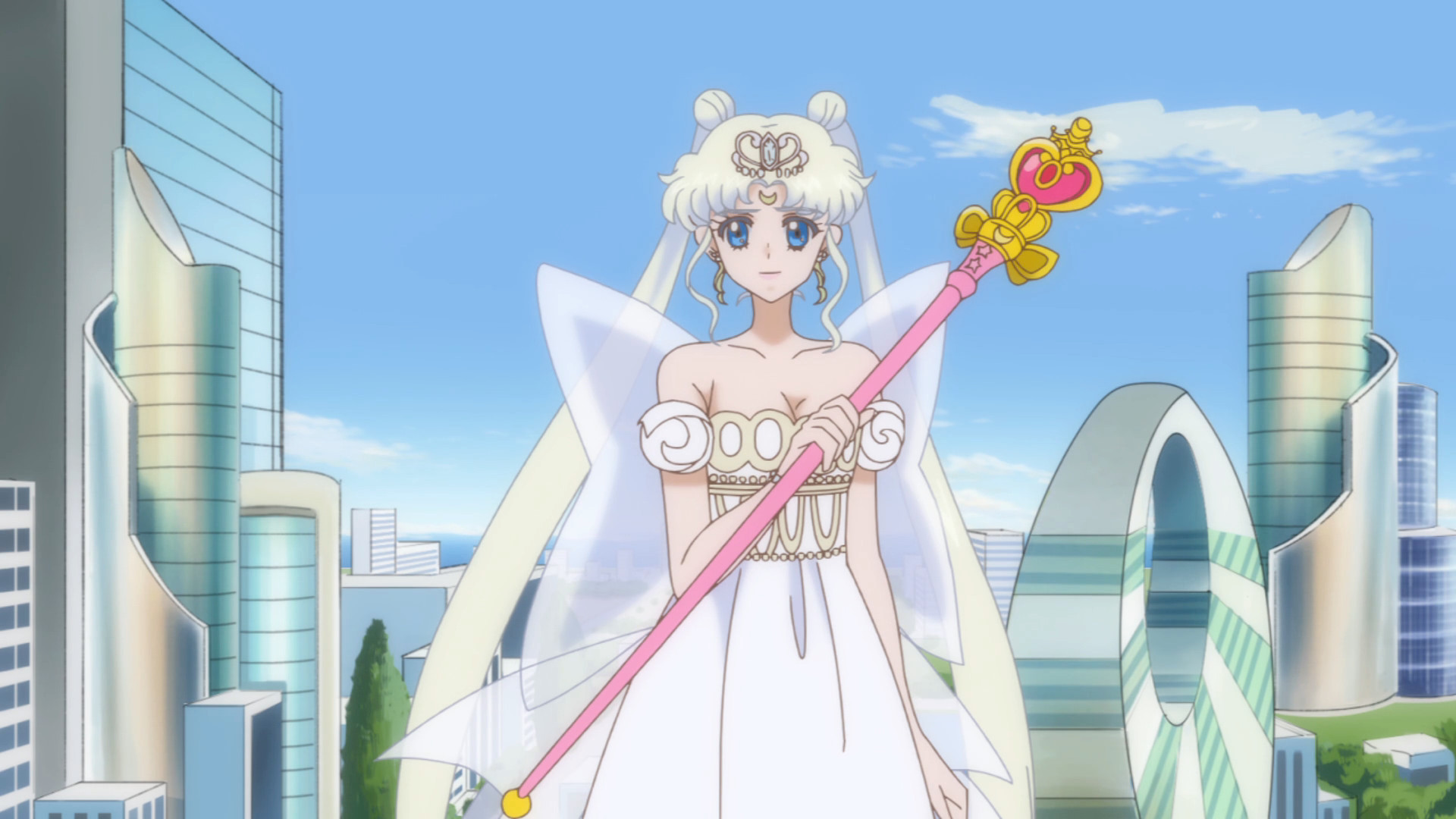 Neo Queen Serenity, Sailor Moon Crystal, Crystal Tokyo, Scettro, sfondo Full HD per computer