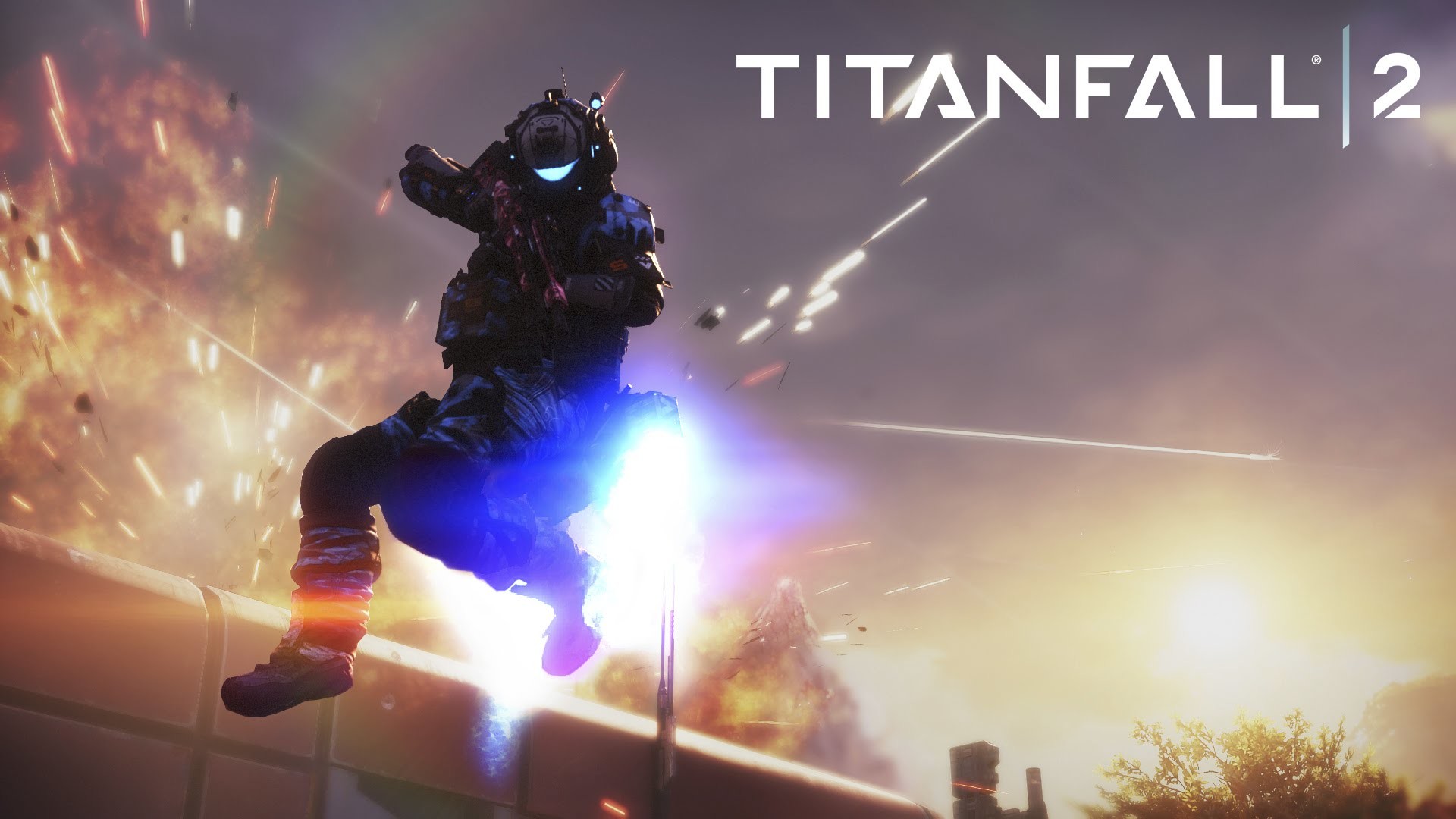 Titanfall 2, Pilota, Salto, Esplosioni, Full HD, sfondo Windows 11