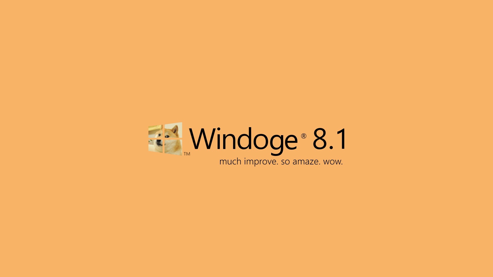 Windoge 8.1, Doge, Windows 8.1, Arancione, Full HD, wallpaper per portatile
