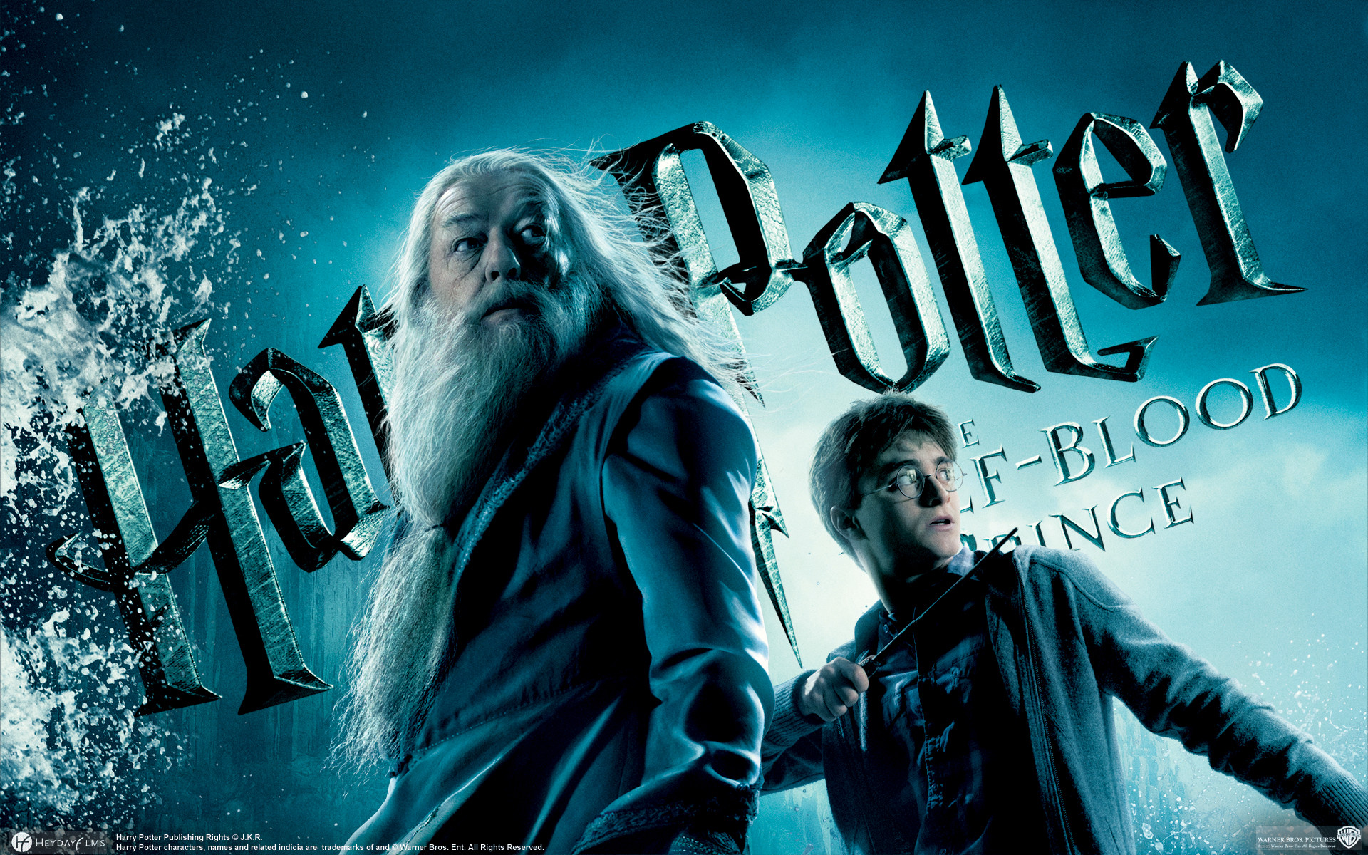 Harry Potter e il Principe Mezzosangue, Albus Silente, Harry Potter, Michael Gambon, Daniel Radcliffe, sfondo desktop