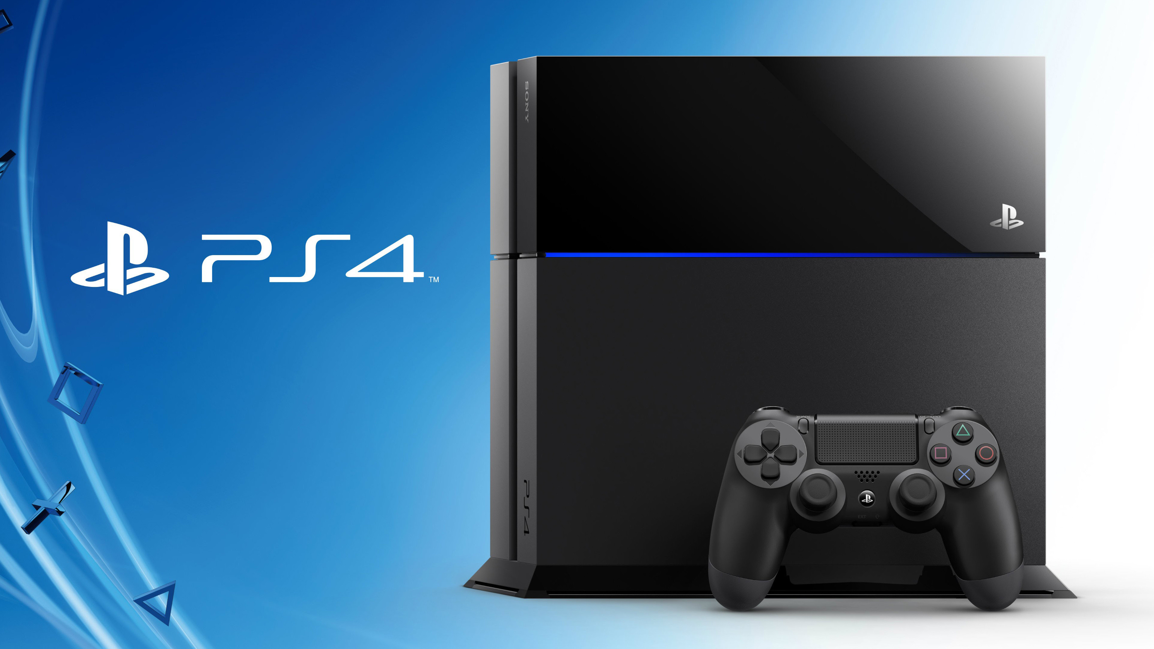 PlayStation 4, DualShock 4, Sony, Console, Blu, 4K, sfondo per portatile