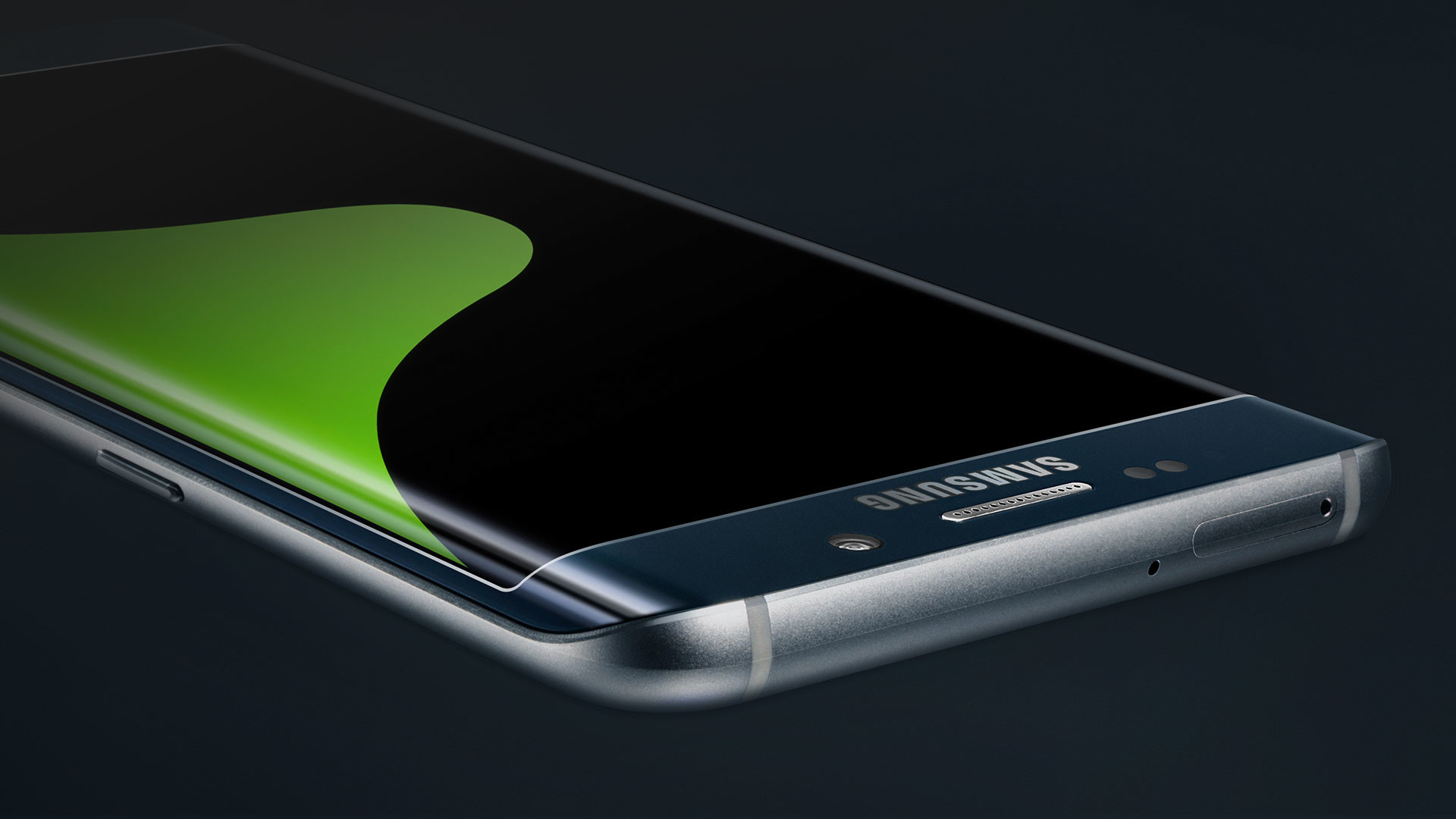 Samsung Galaxy S6 Edge+, Smartphone, Schermo curvo, Sfondo scuro, wallpaper Windows 11