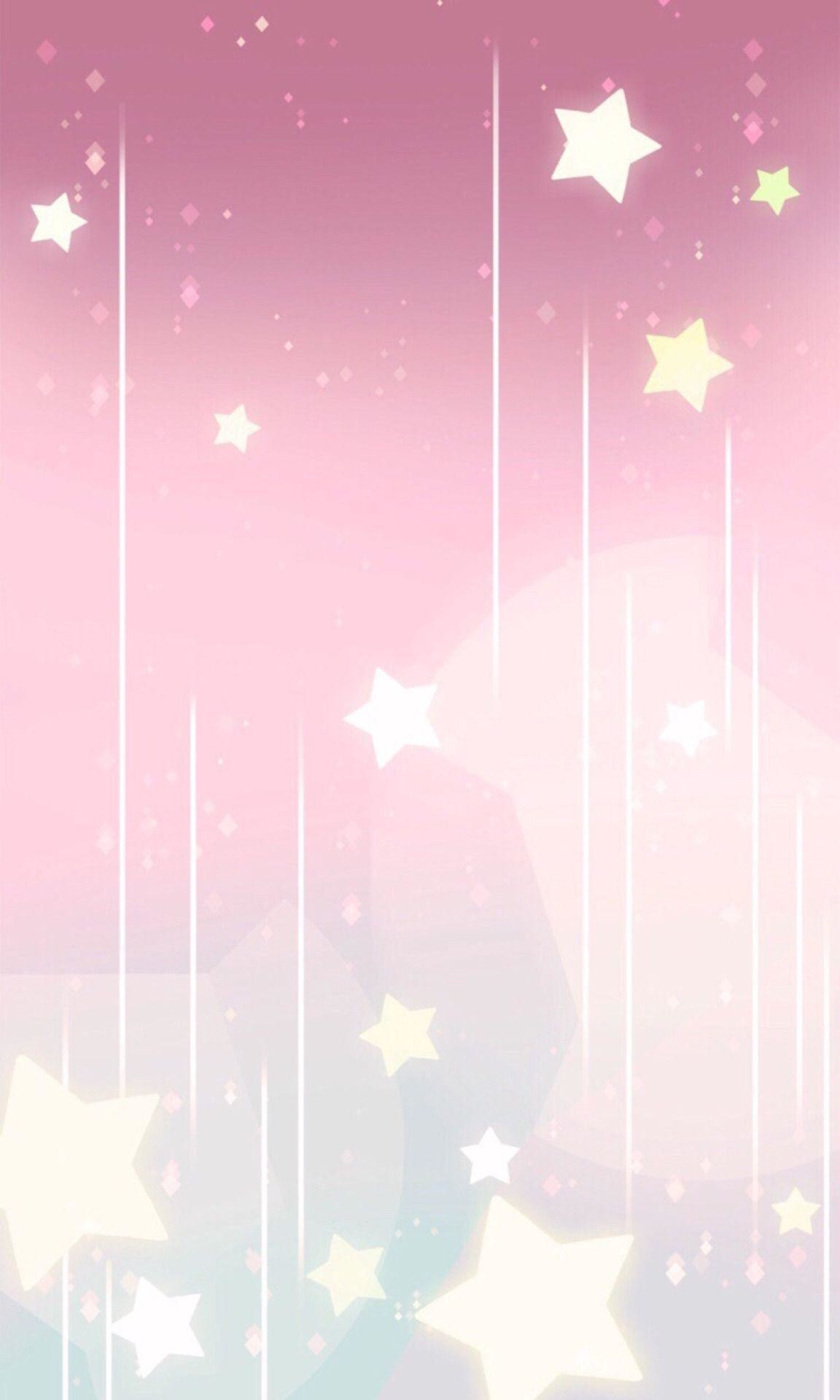 Stelle, Rosa, Pastello, Minimalista, wallpaper per iPhone e Android