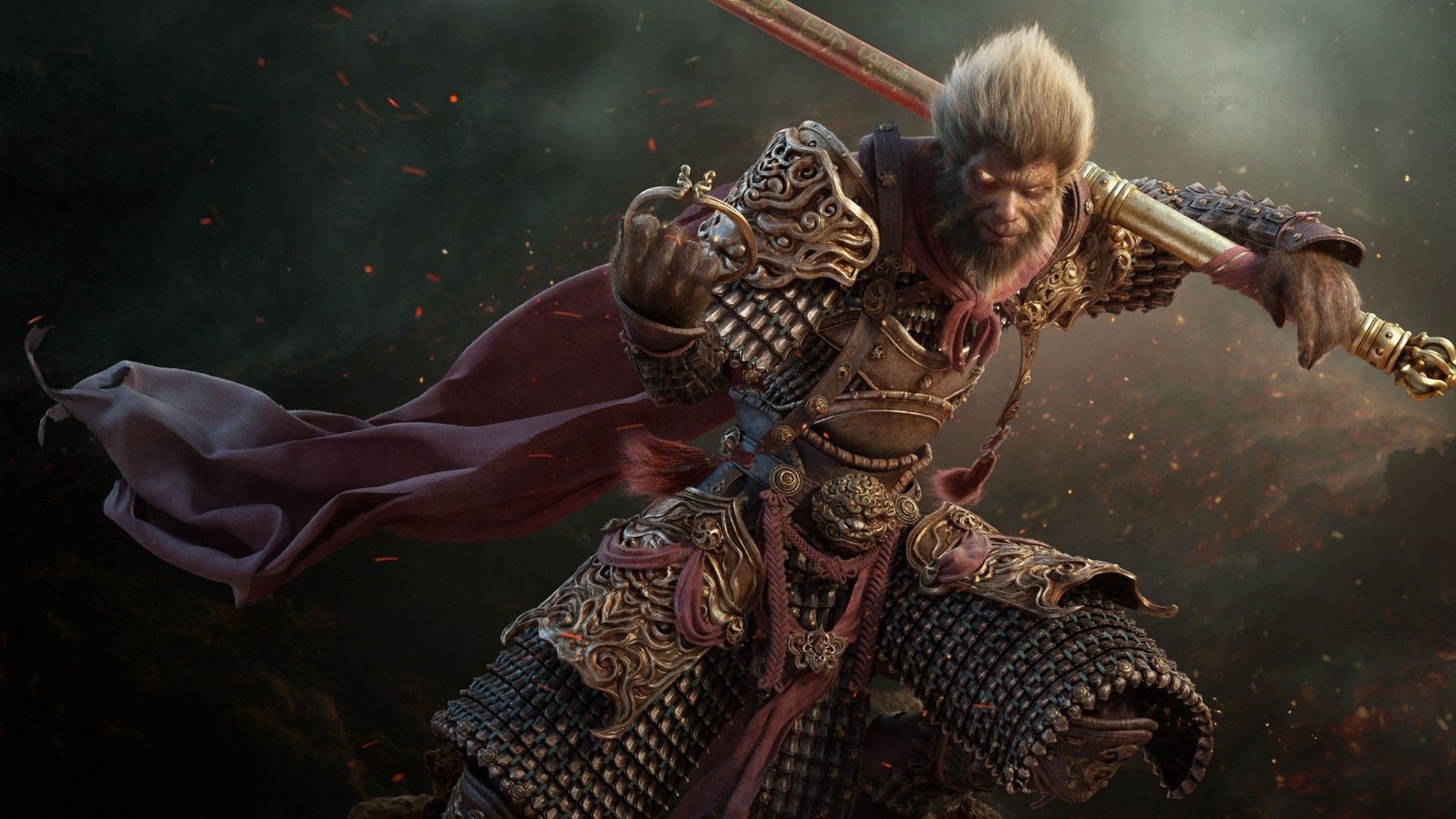 Wukong, League of Legends, Re Scimmia, Bastone, Full HD, sfondo per PC