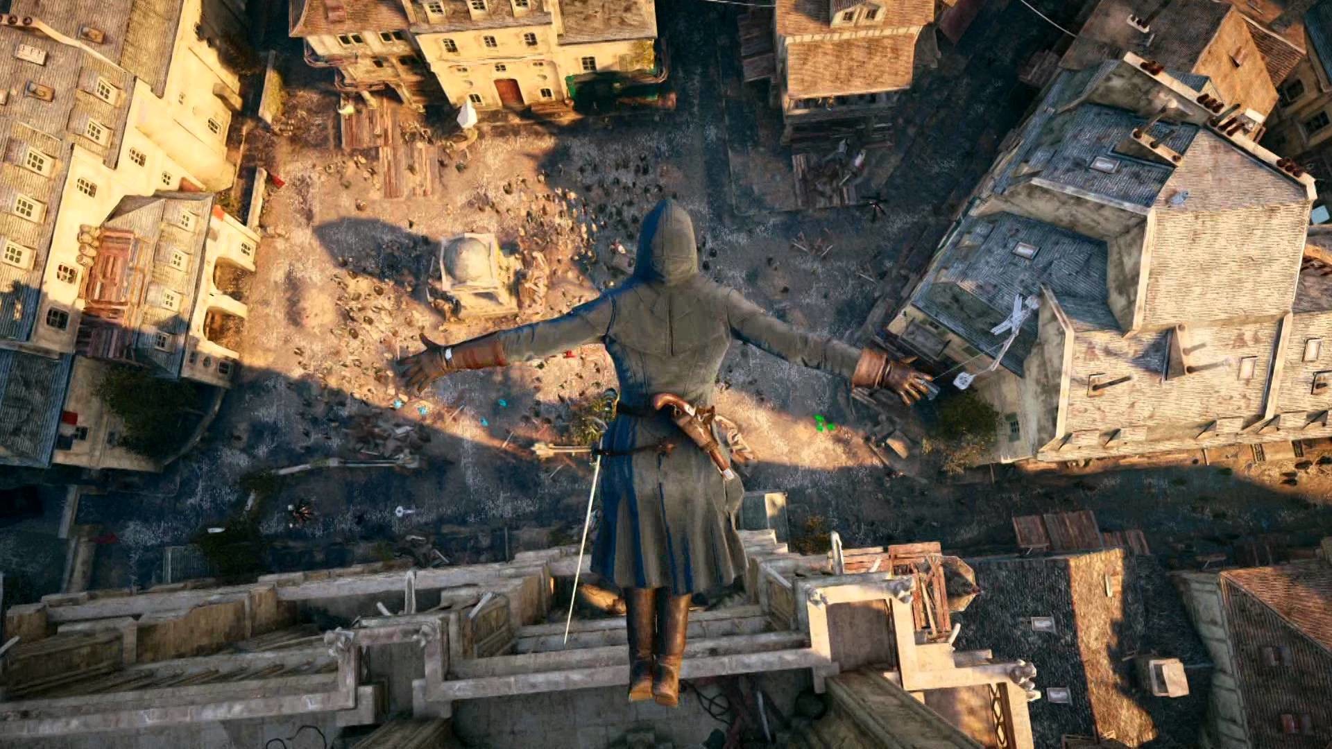Assassin's Creed Unity, Arno Dorian, Vista dall'alto, Parigi, 1920x1080, sfondo per PC