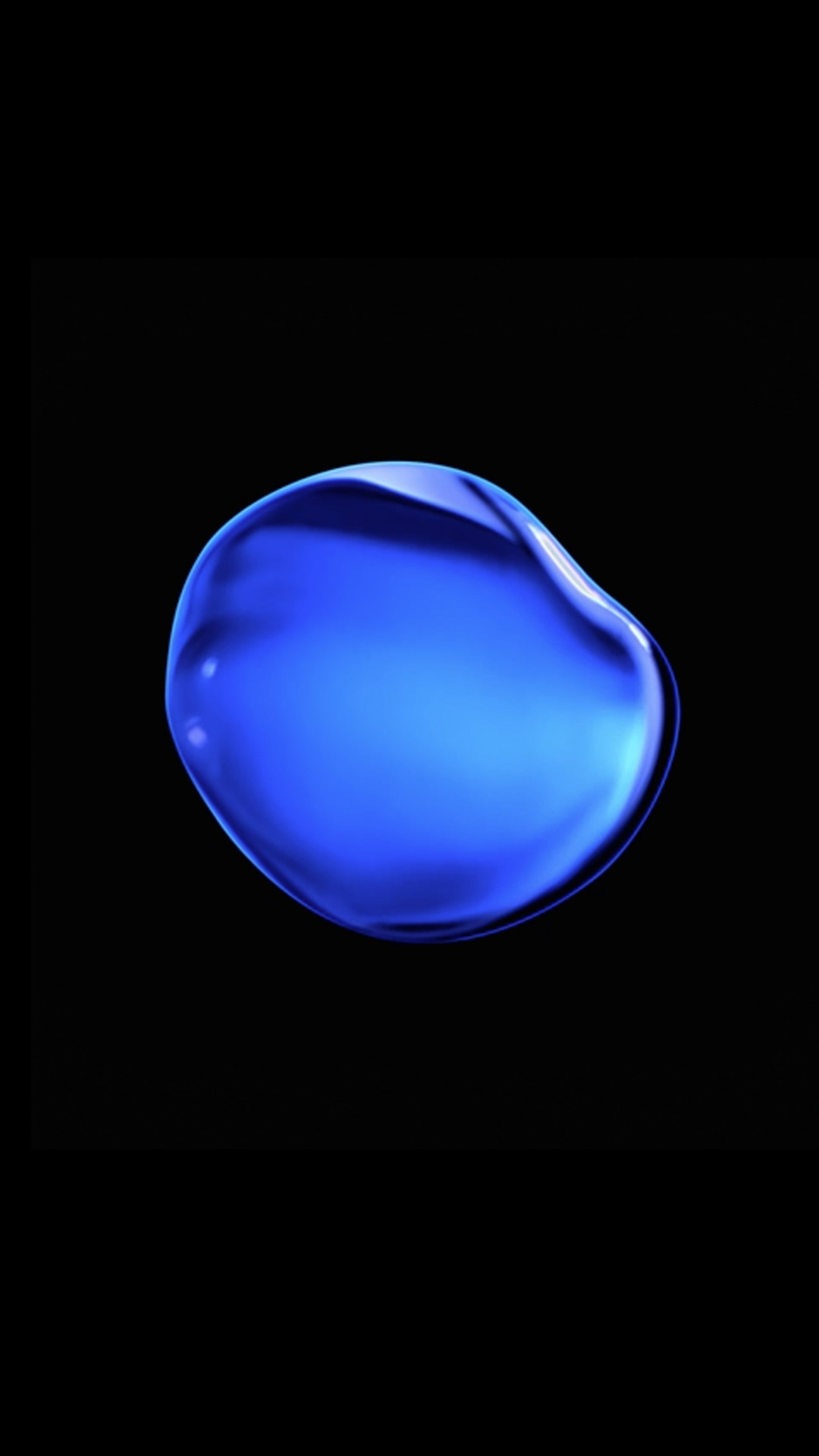 Goccia blu, Sfondo iPhone 7, Sfondo nero, Full HD, schermata di blocco del cellulare