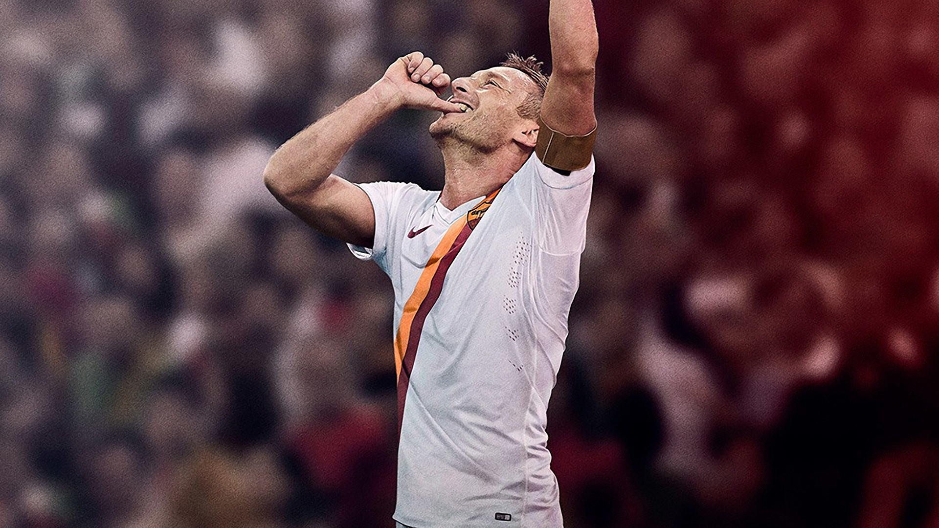 Francesco Totti, AS Roma, Pollice in bocca, Esultanza, Full HD, wallpaper per portatile